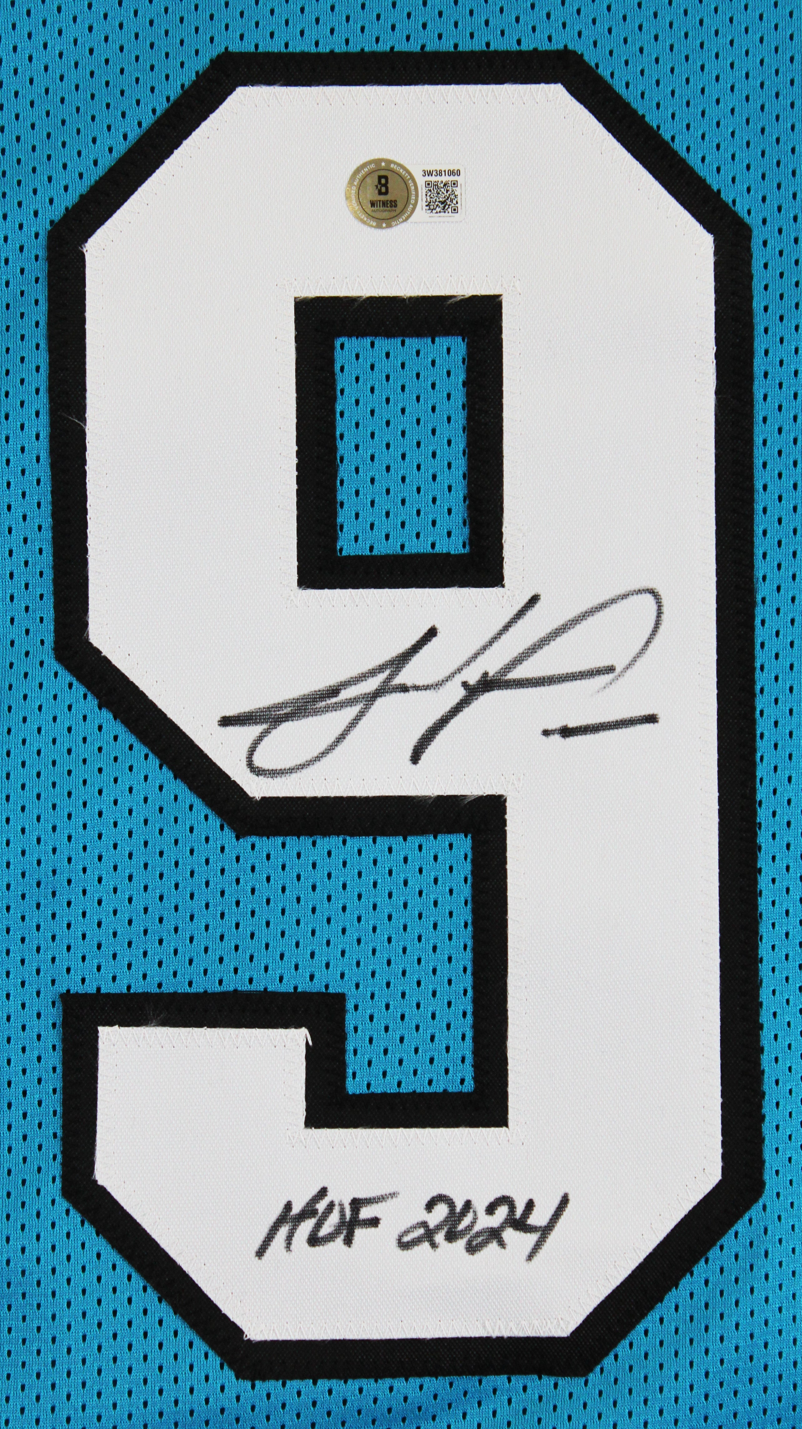 Julius Peppers "HOF 2024" Authentic Signed Teal Pro Style Jersey BAS Witnessed