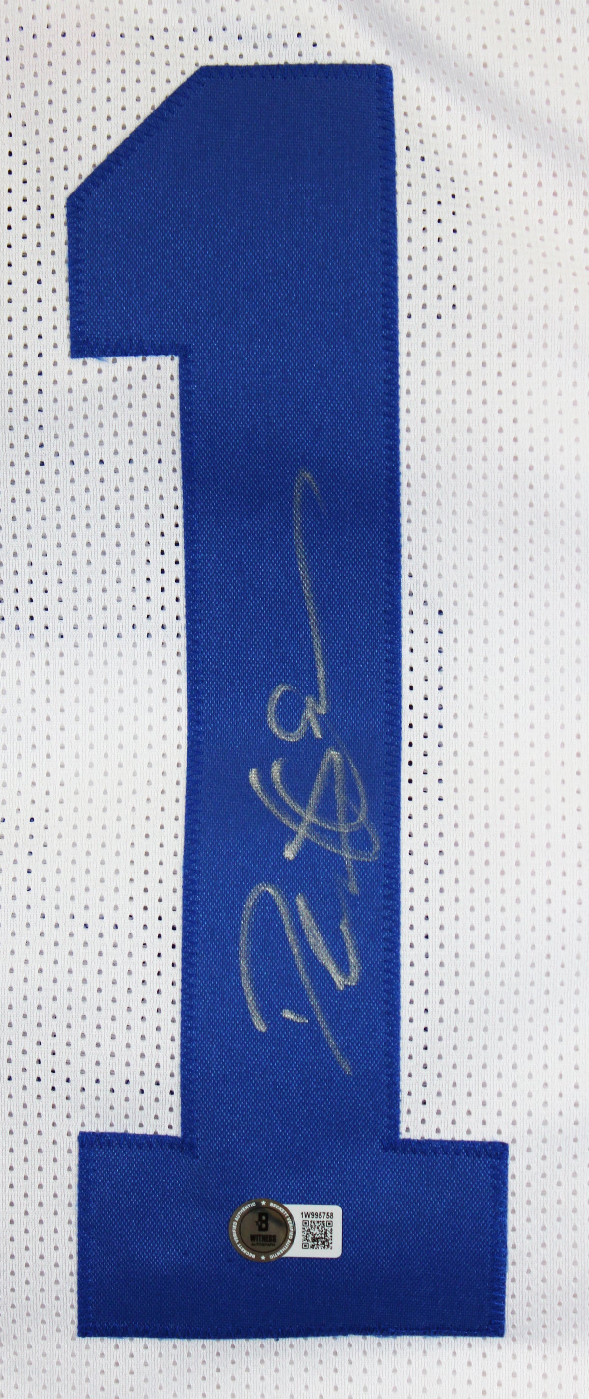 Deion Sanders Authentic Signed White Pro Style Jersey BAS Witnessed #1W995758