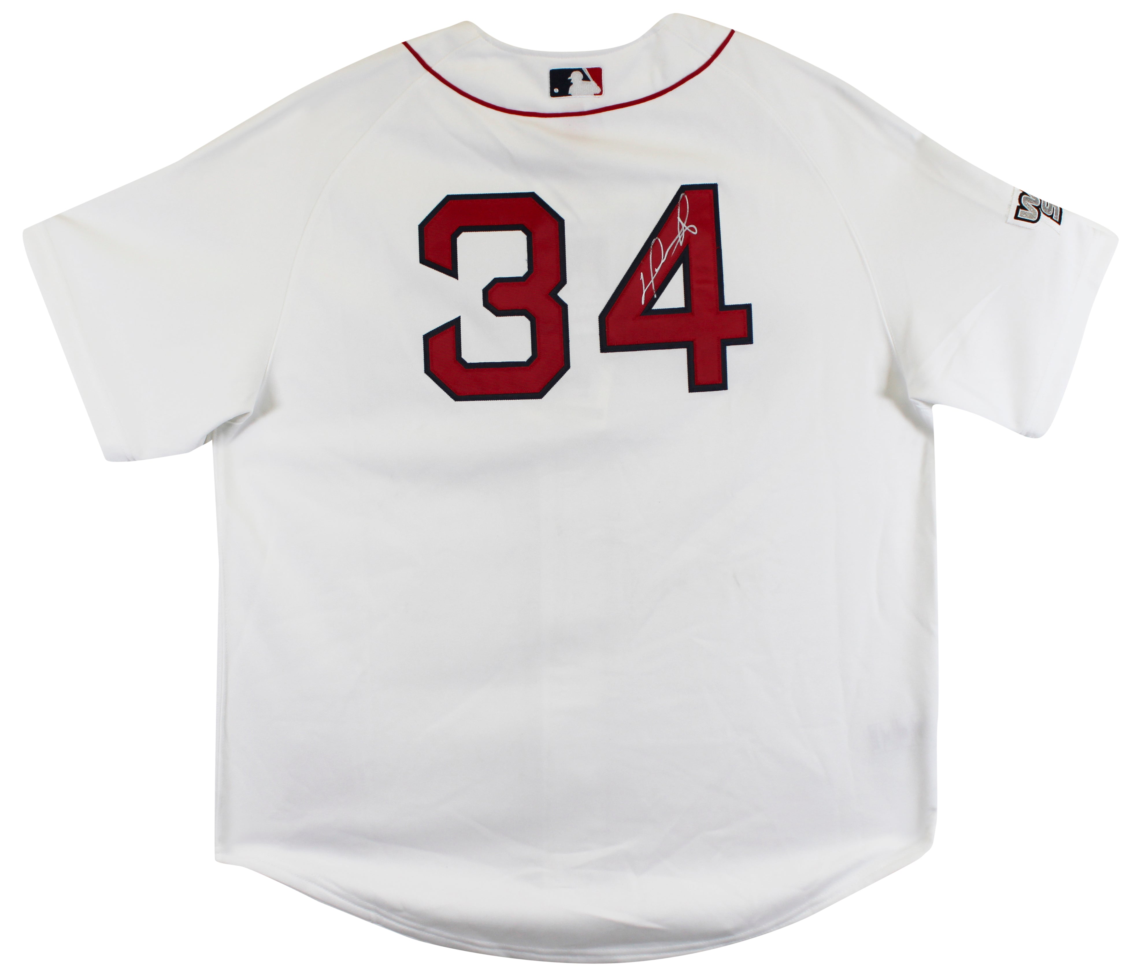 Red Sox David Ortiz Signed White 2004 WS Logo M&N CC Jersey BAS Wit #2W964332