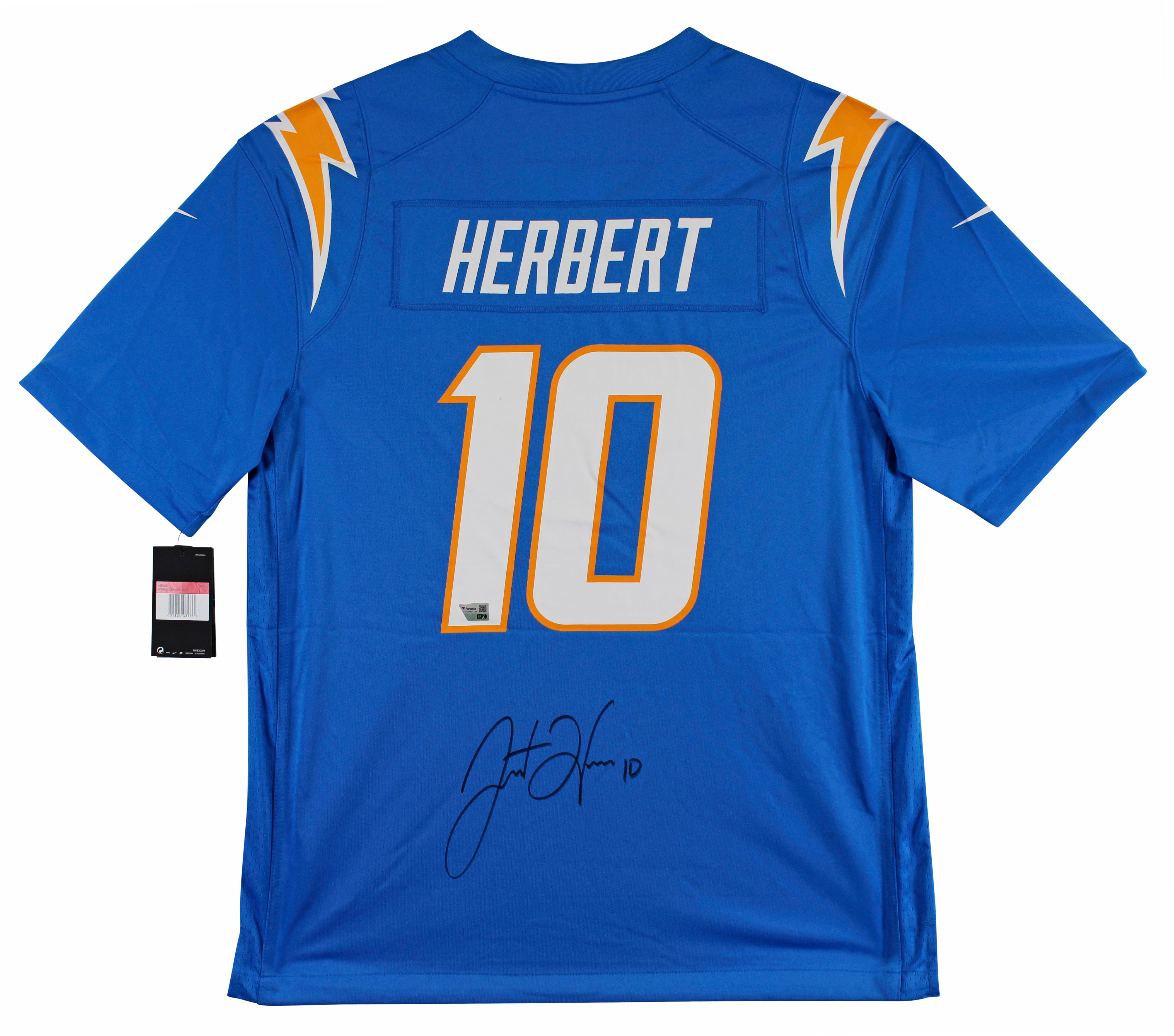 Chargers Justin Herbert Authentic Signed Powder Blue Nike Game Jersey Fanatics