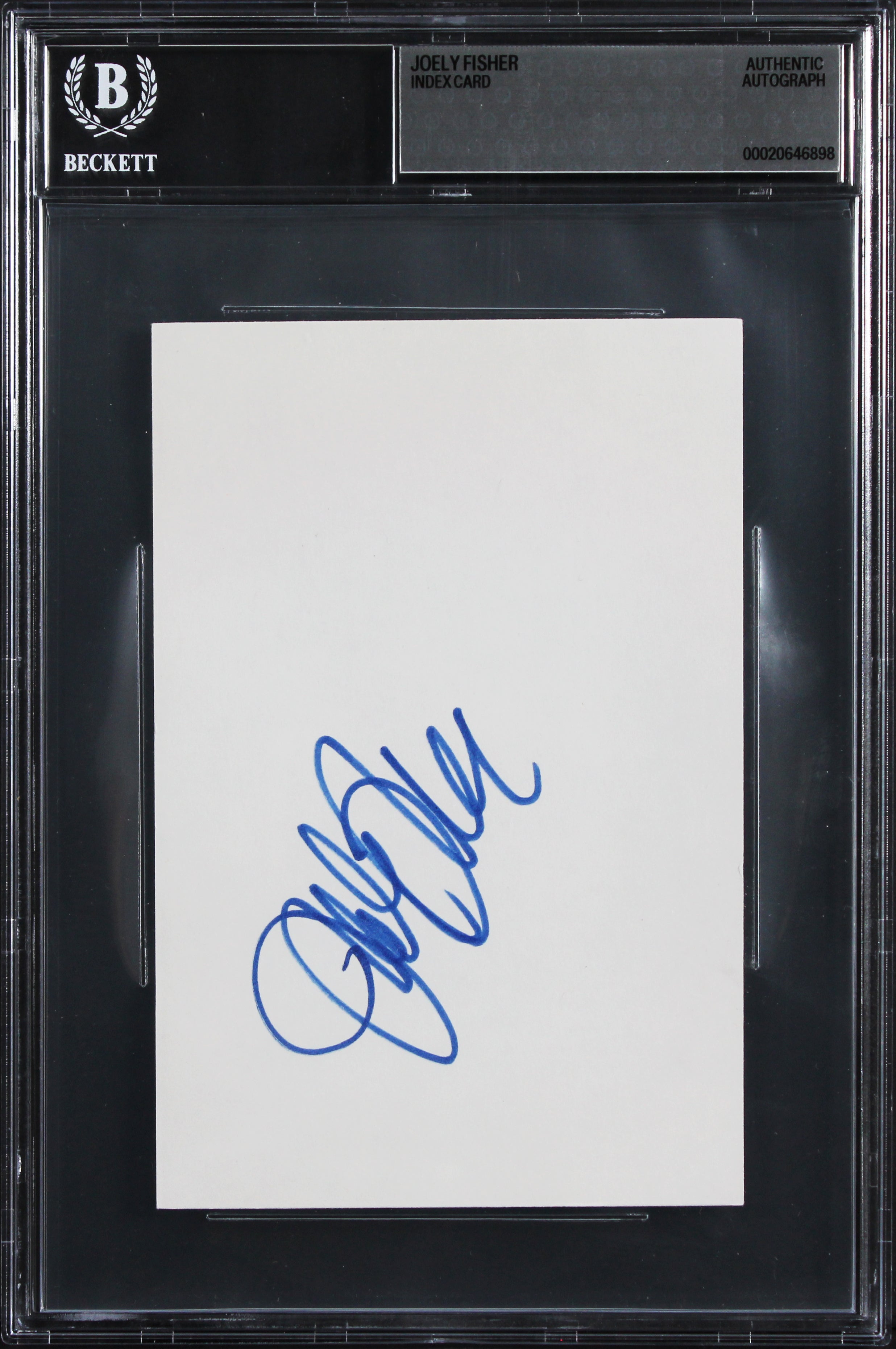 Joely Fisher Inspector Gadget Authentic Signed 4x6 Index Card BAS Slabbed