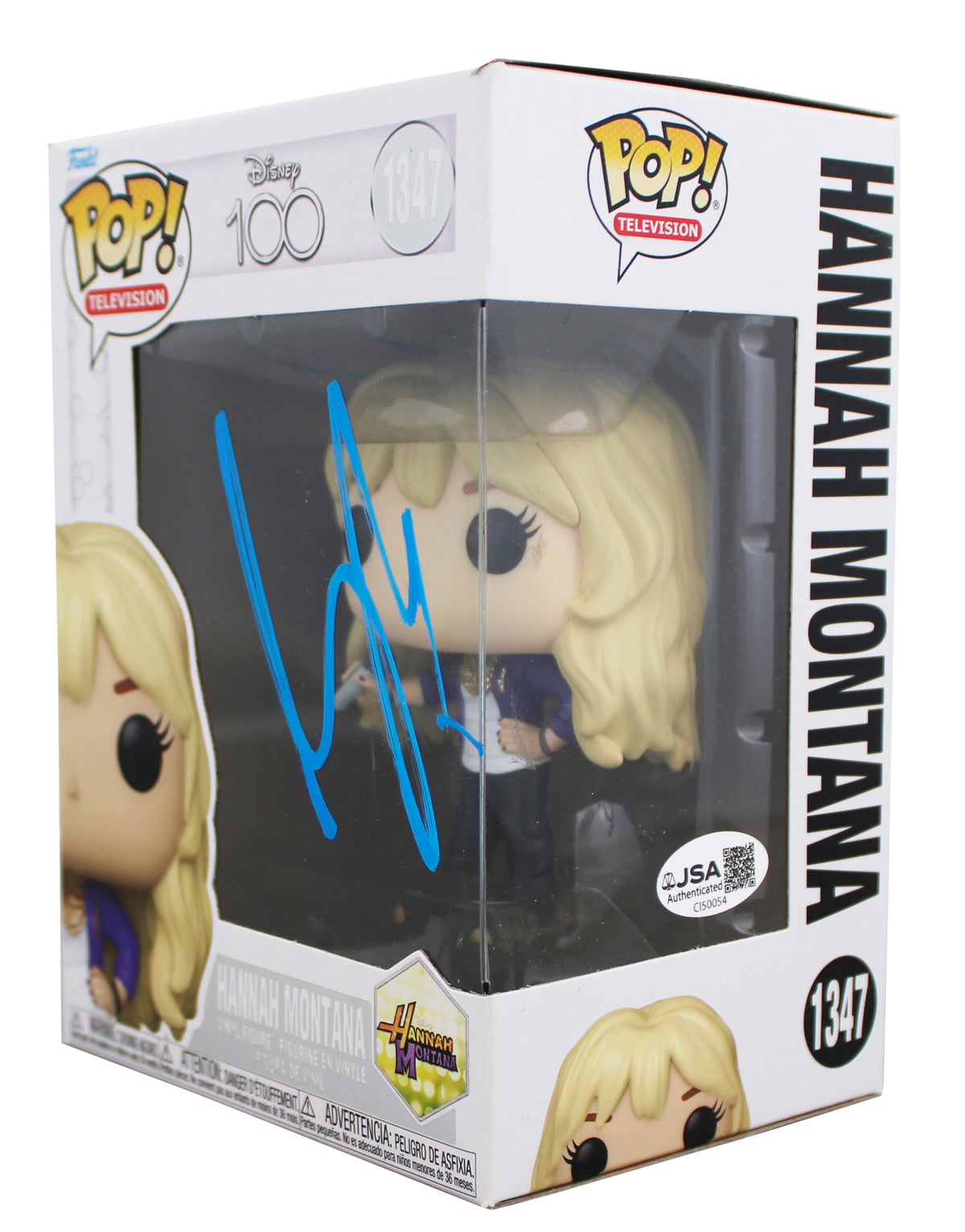 Miley Cyrus Hannah Montana Signed #1347 Funko Pop Vinyl Figure JSA #CI50054