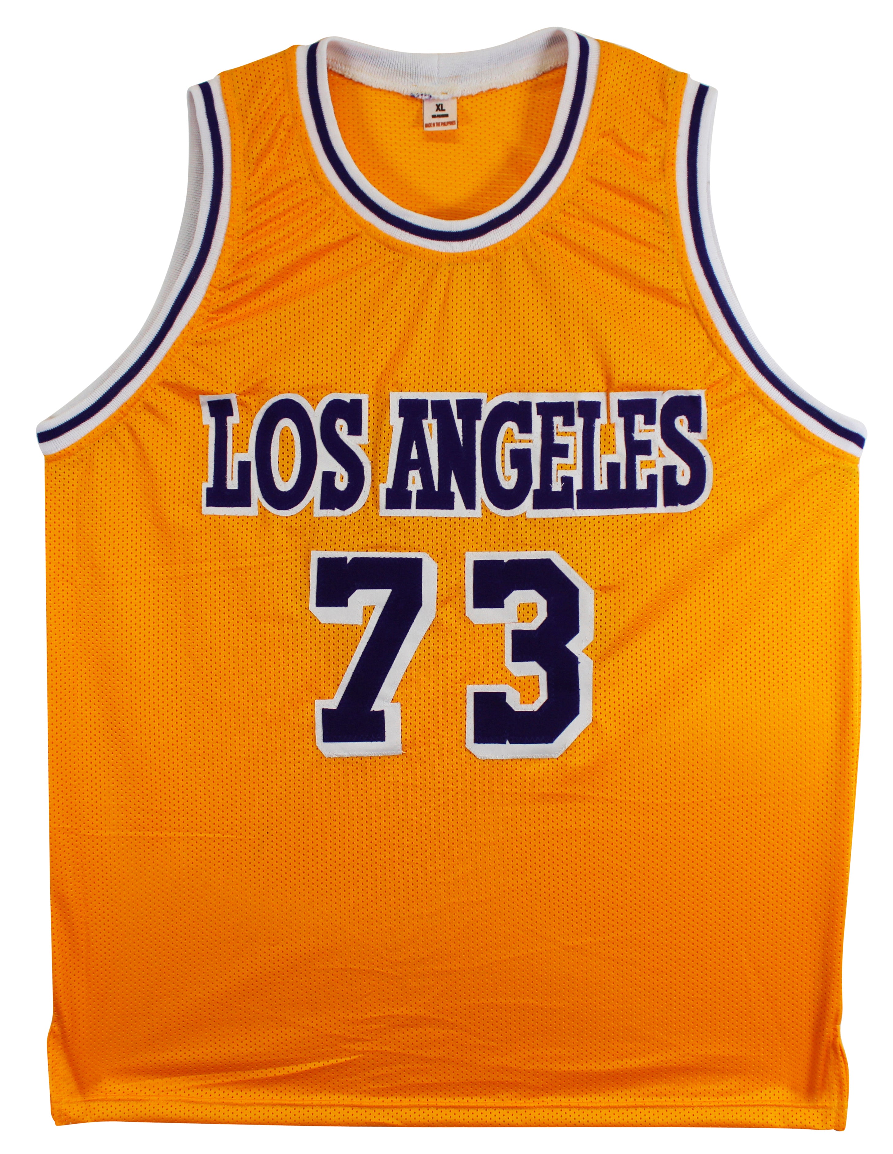 Dennis Rodman Authentic Signed Yellow Pro Style Jersey Autographed JSA