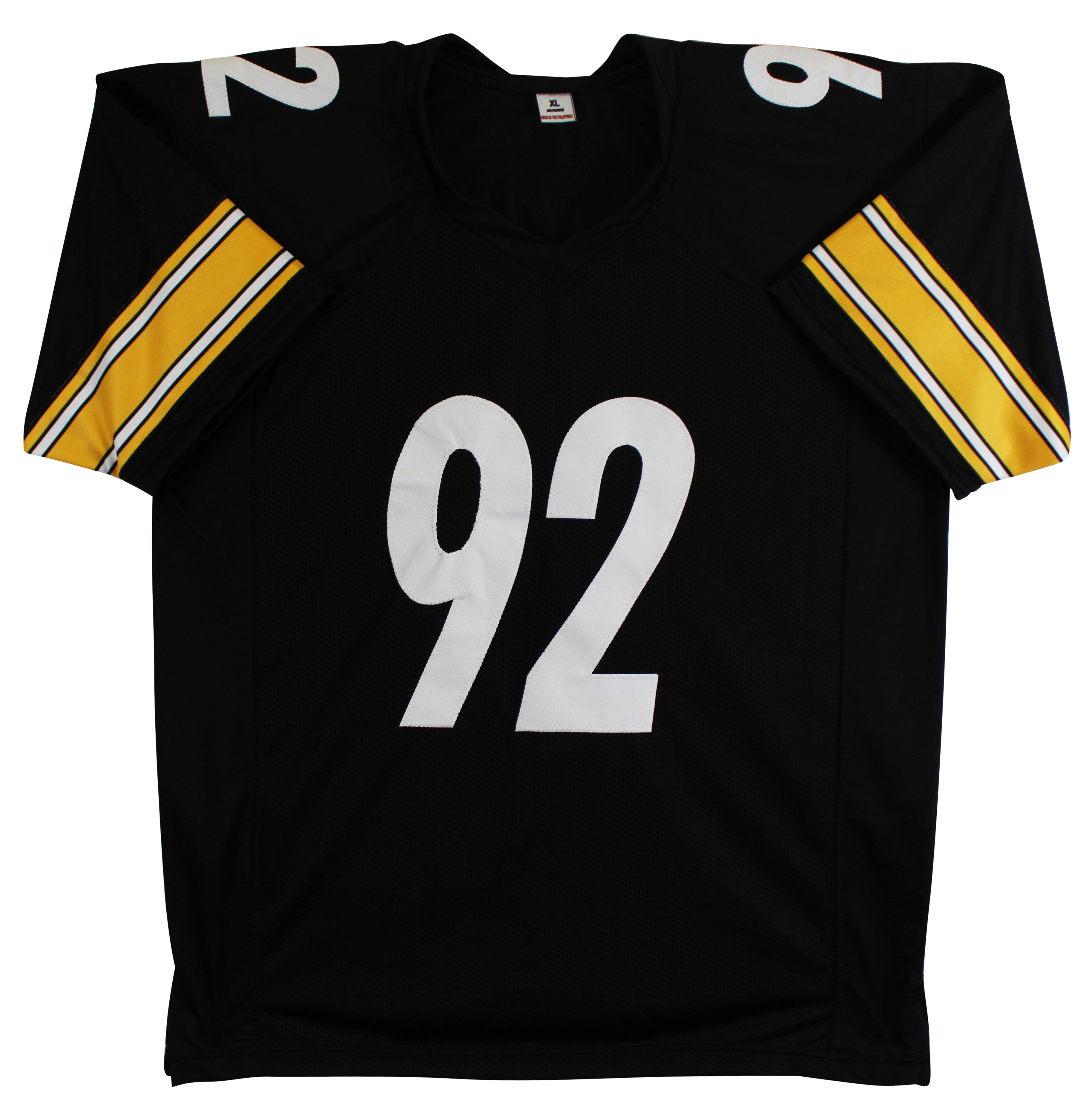 James Harrison Authentic Signed Black Pro Style Jersey Autographed JSA