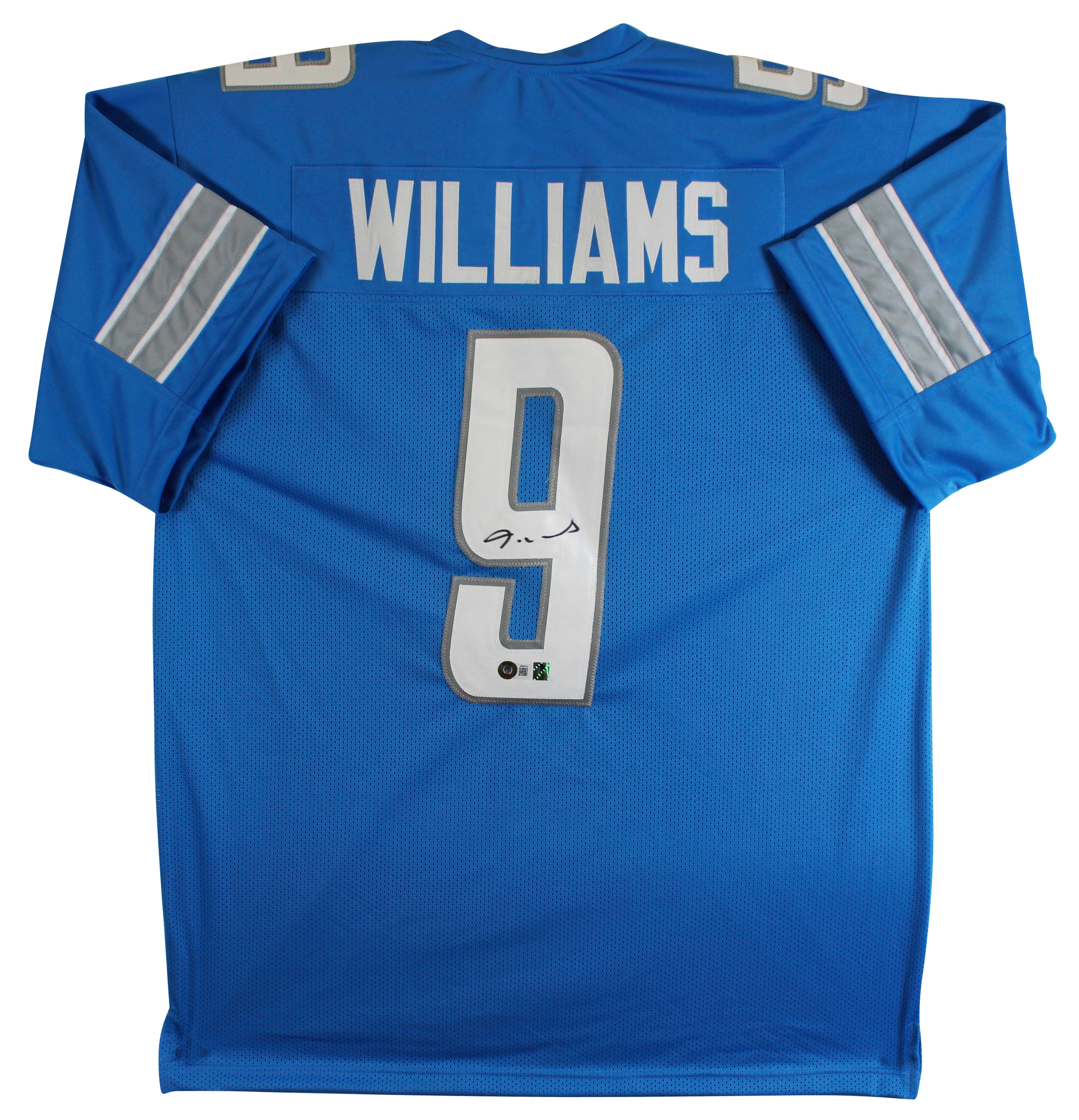Jameson Williams Authentic Signed Blue Pro Style Jersey BAS Witnessed #W988016
