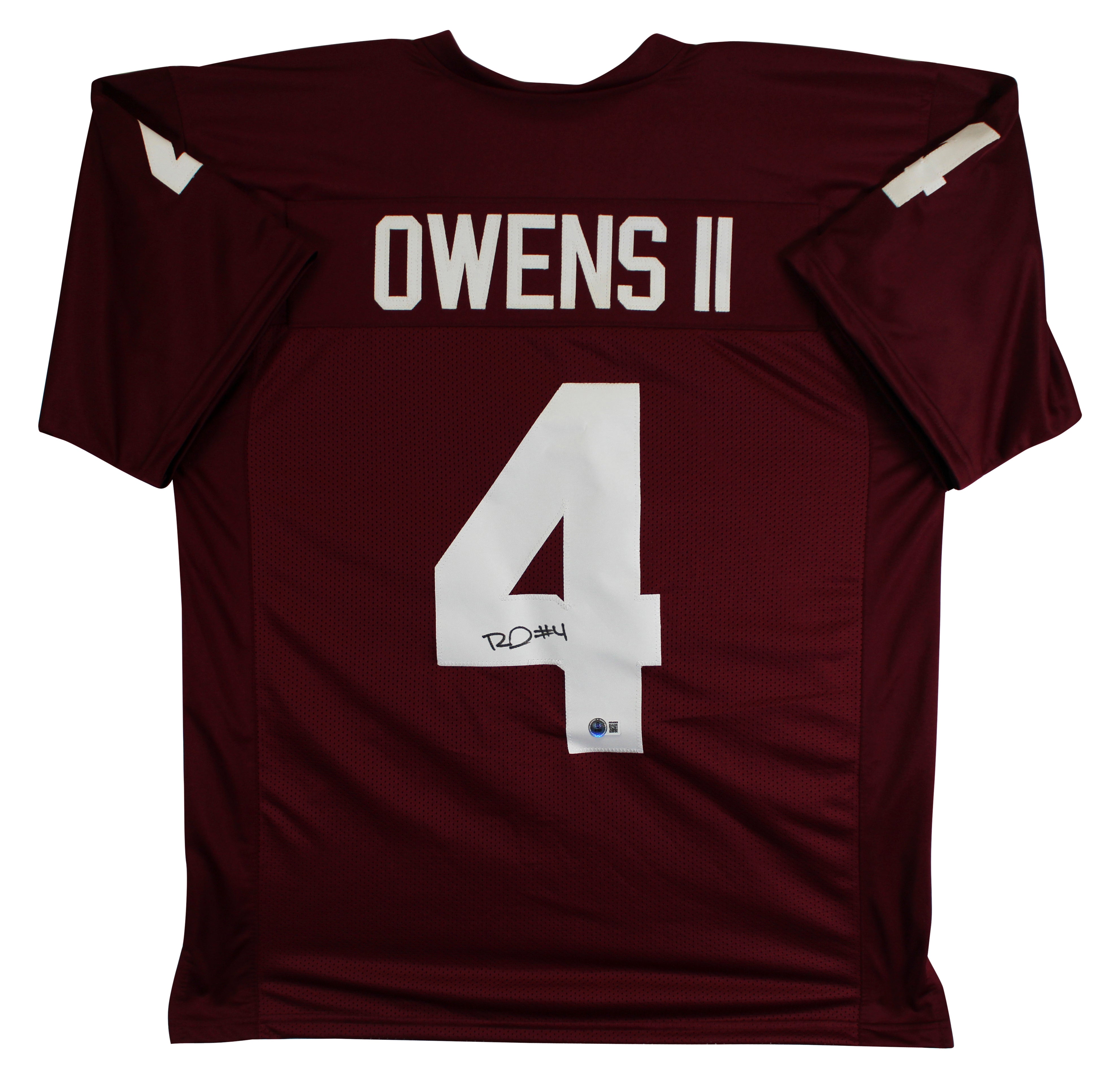 Texas A&M Rueben Owens II Signed Maroon Pro Style Jersey BAS Witnessed #4W040909