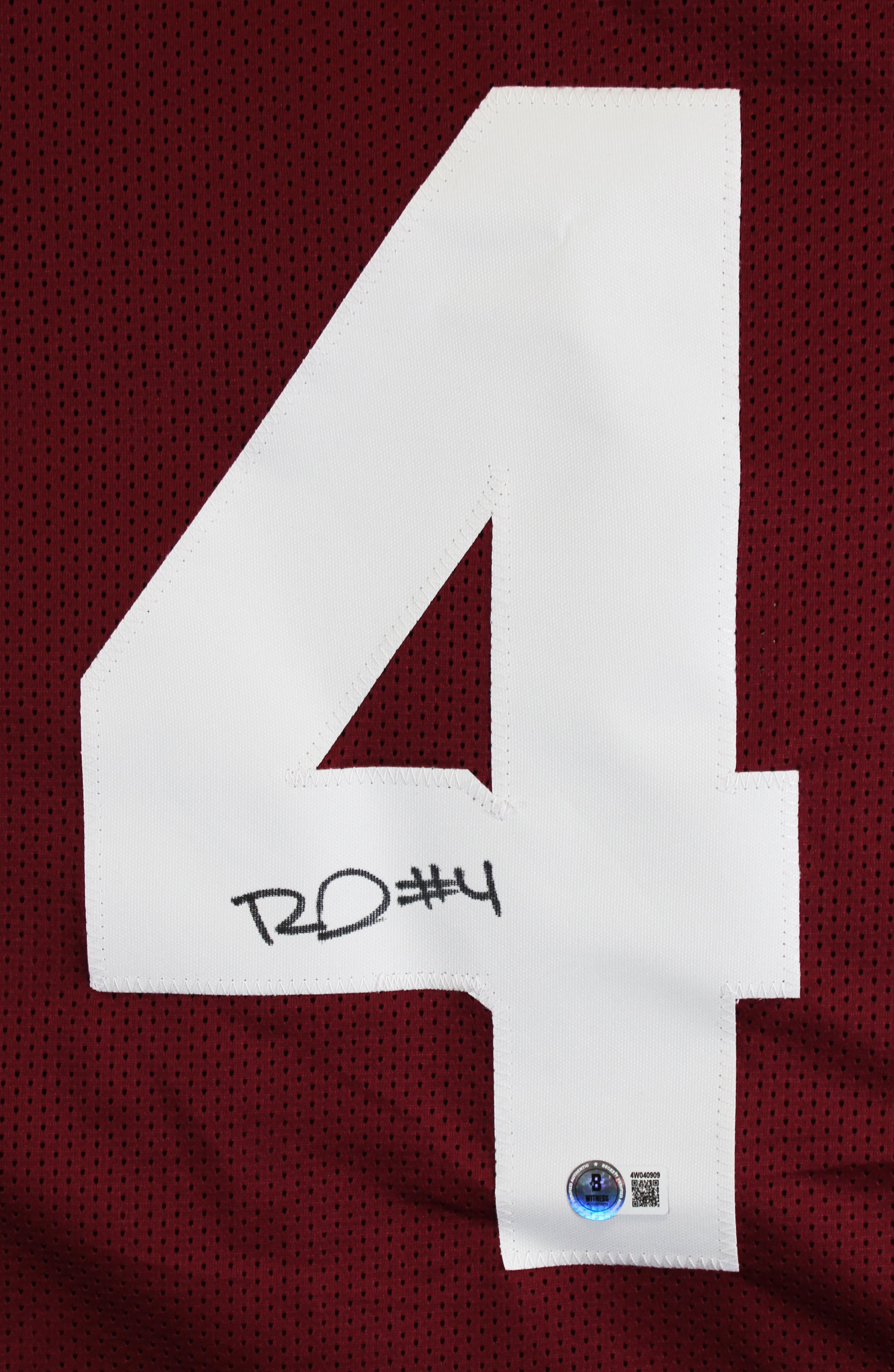 Texas A&M Rueben Owens II Signed Maroon Pro Style Jersey BAS Witnessed #4W040909