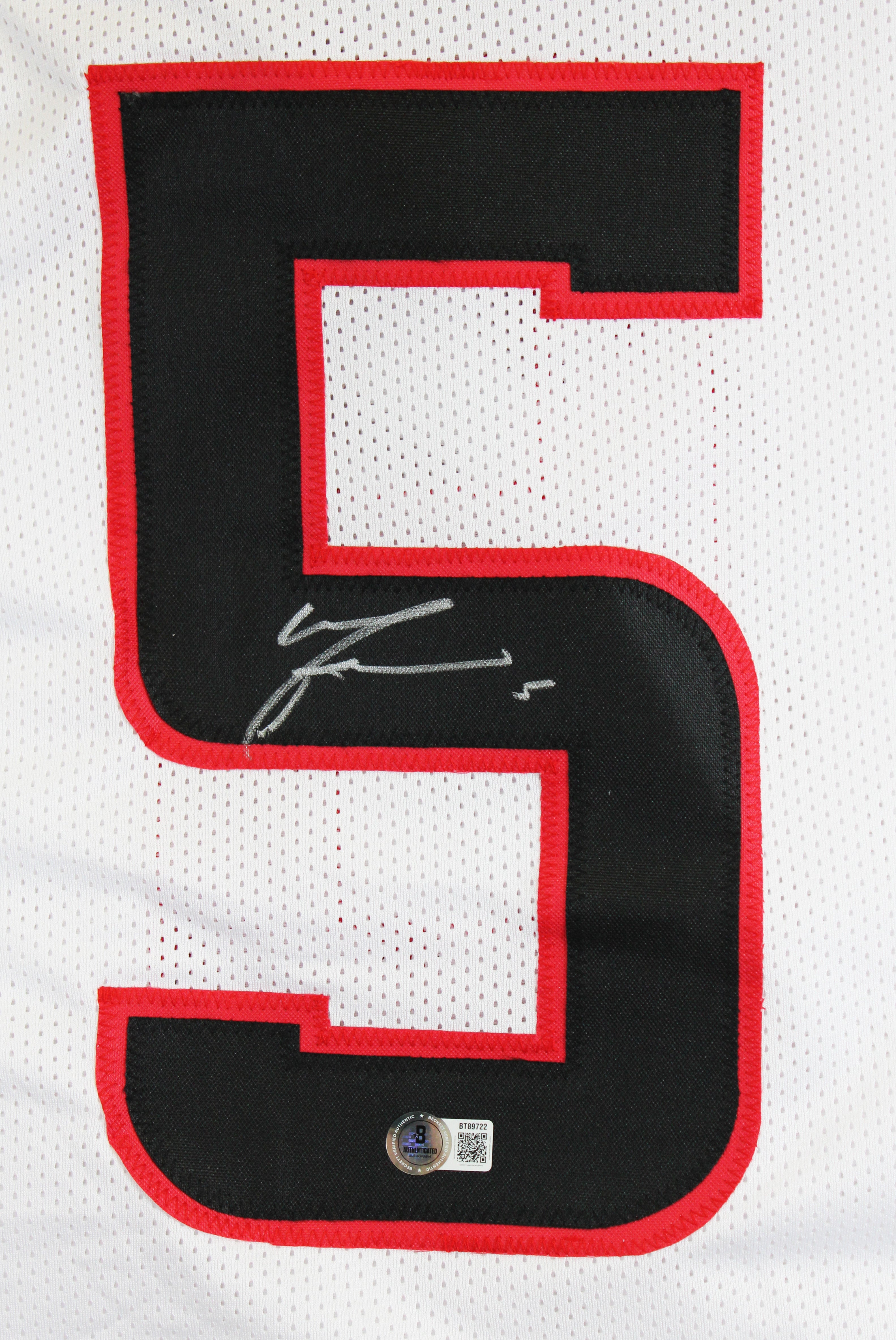 Texas Tech Michael Crabtree Authentic Signed White Pro Style Jersey BAS #BT89722