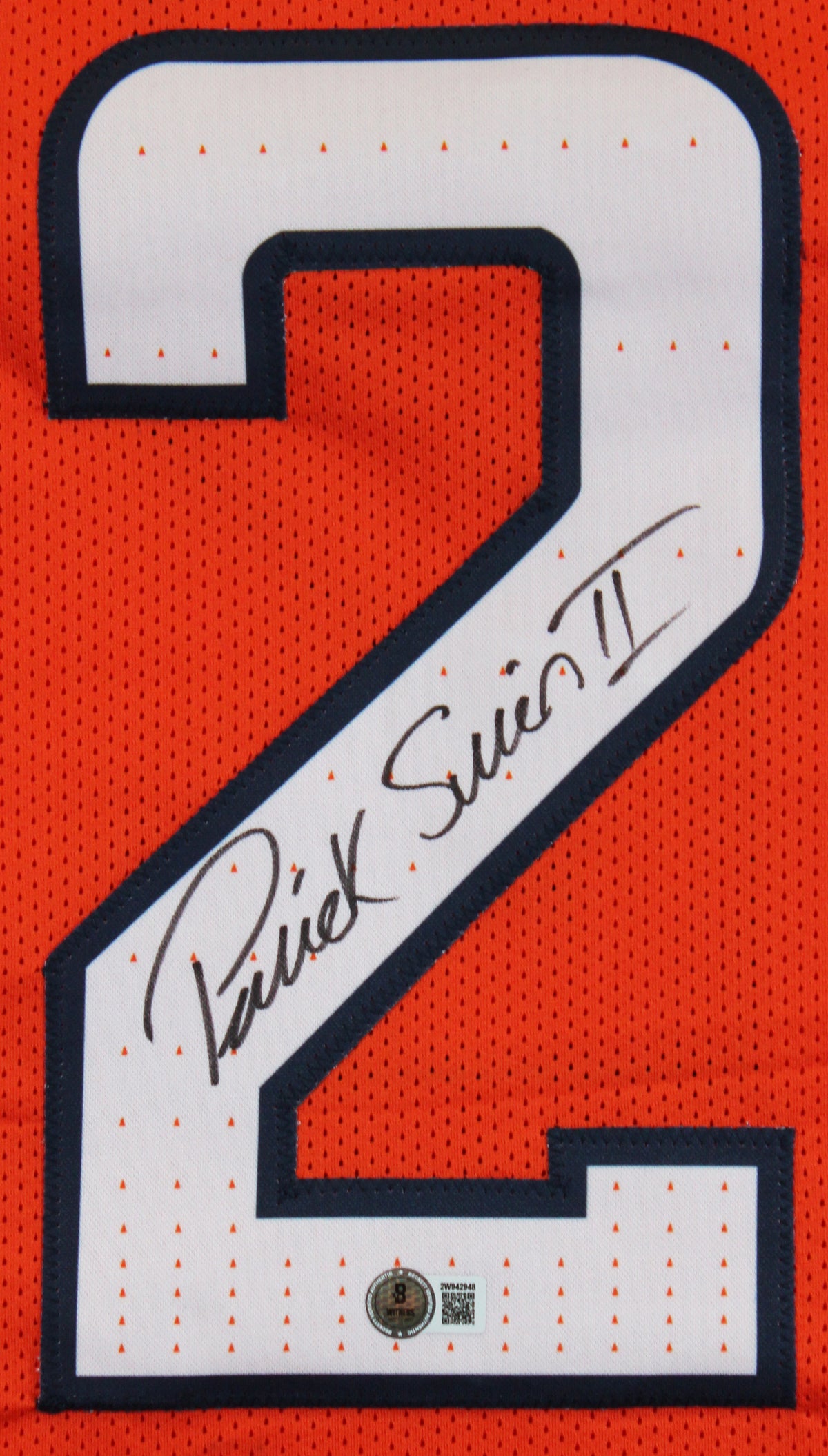 Patrick Surtain II Authentic Signed Orange Pro Style Jersey BAS Witnessed