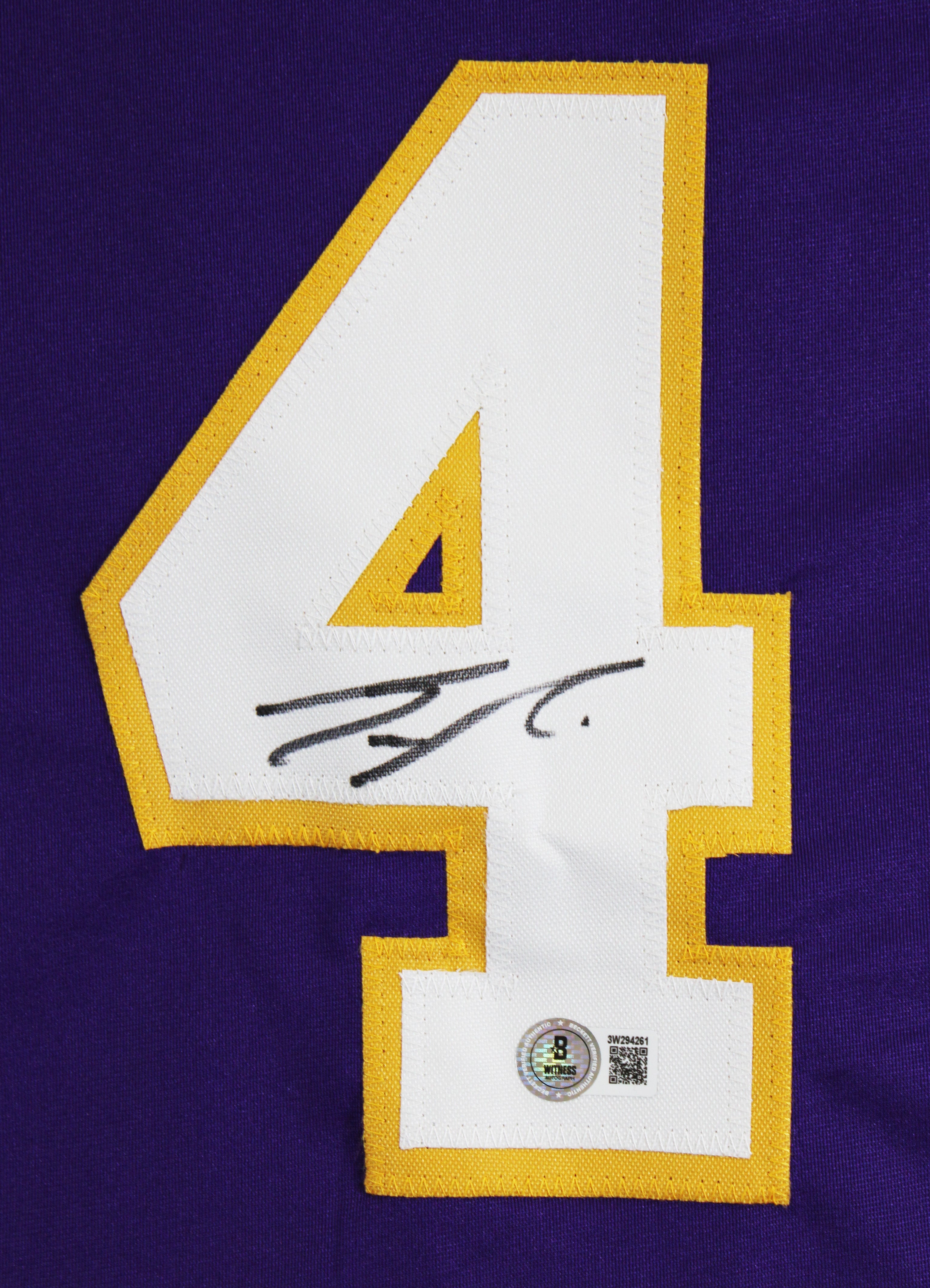 LSU Josh Smith Authentic Signed Purple Pro Style Jersey BAS Witnessed #3W294261