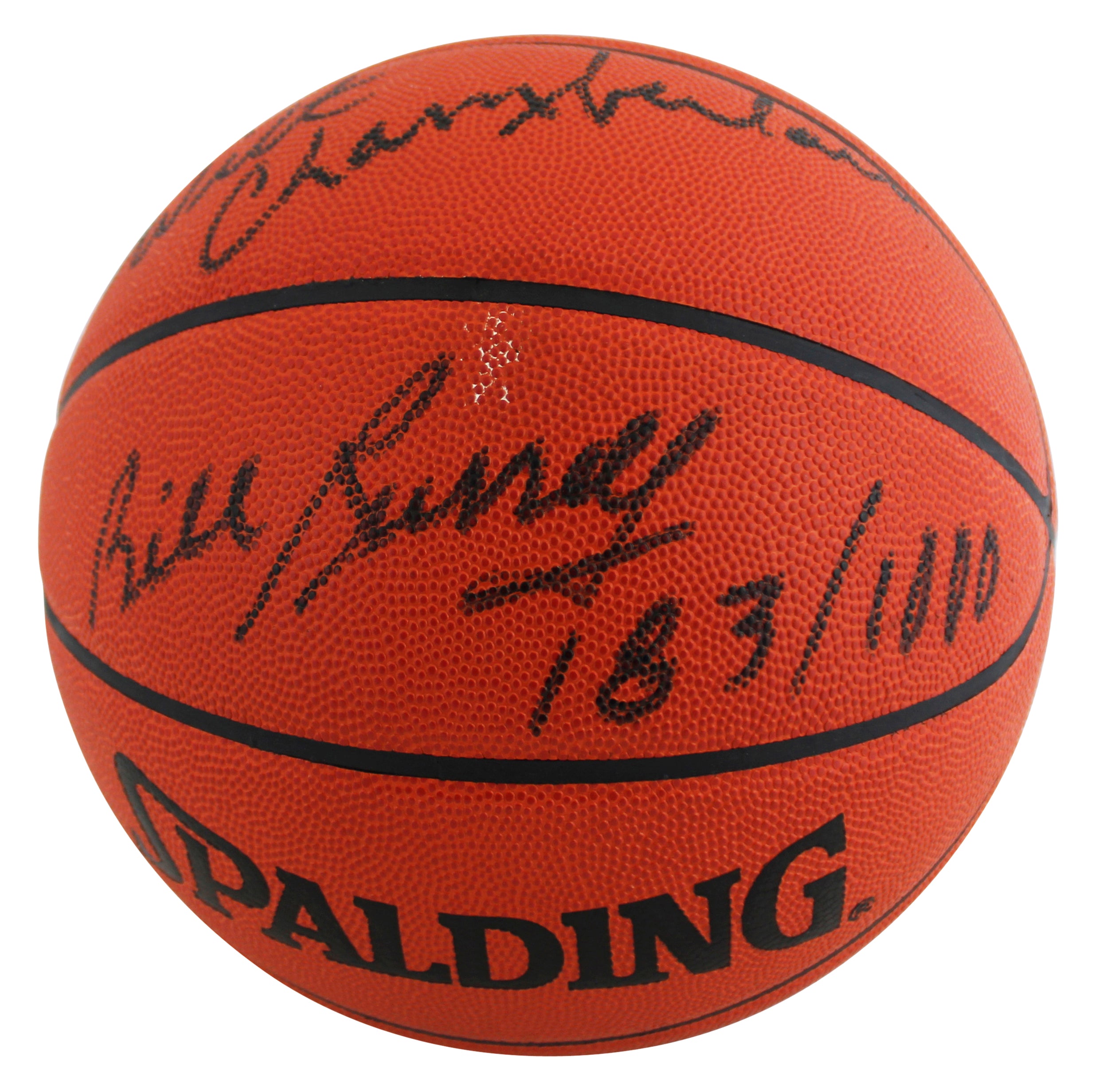 Wilt Chamberlain & Bill Russell Signed Official NBA Game Ball Basketball BAS