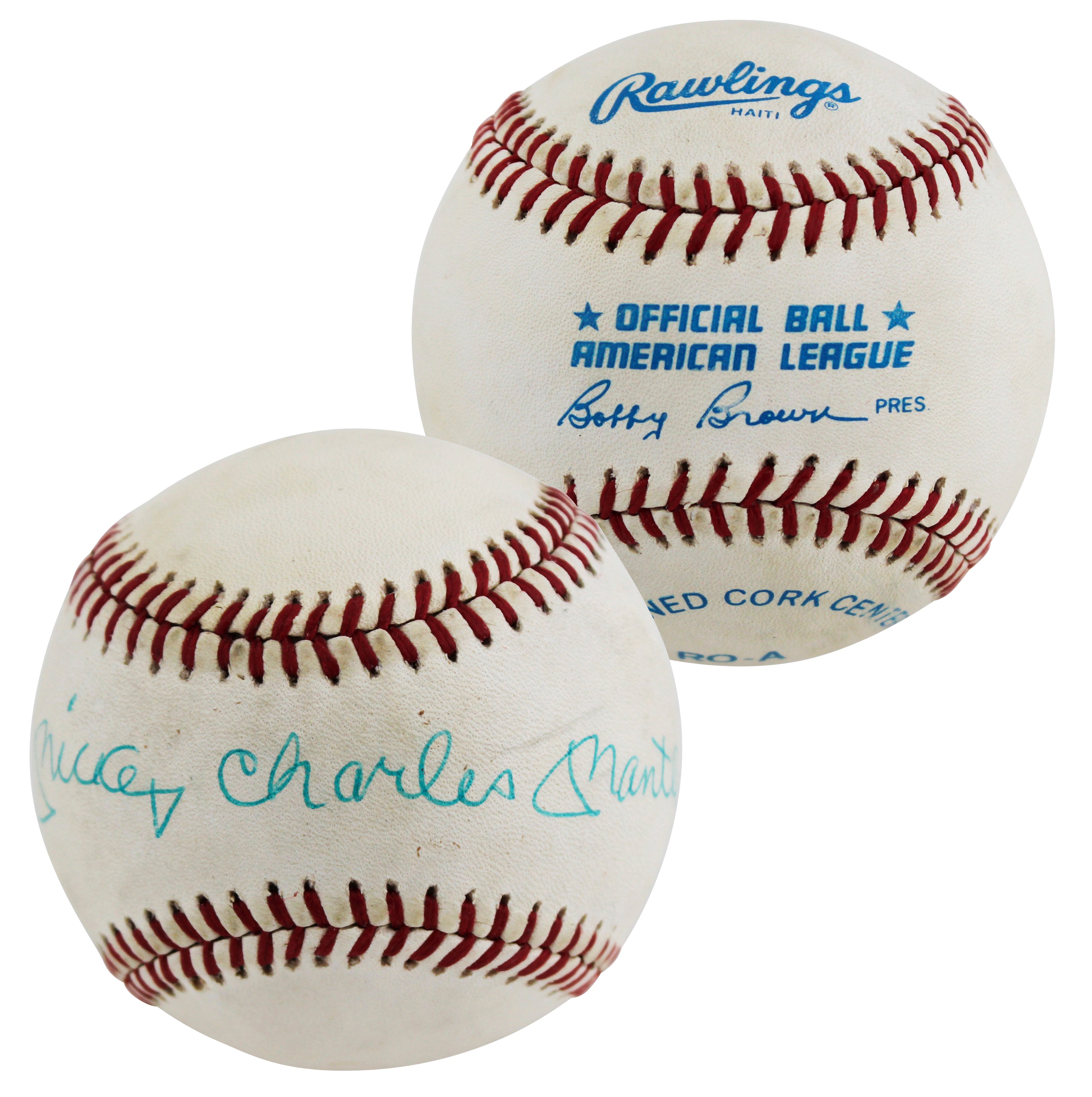 Yankees Mickey Charles Mantle Authentic Signed Oal Baseball PSA & BAS LOAs
