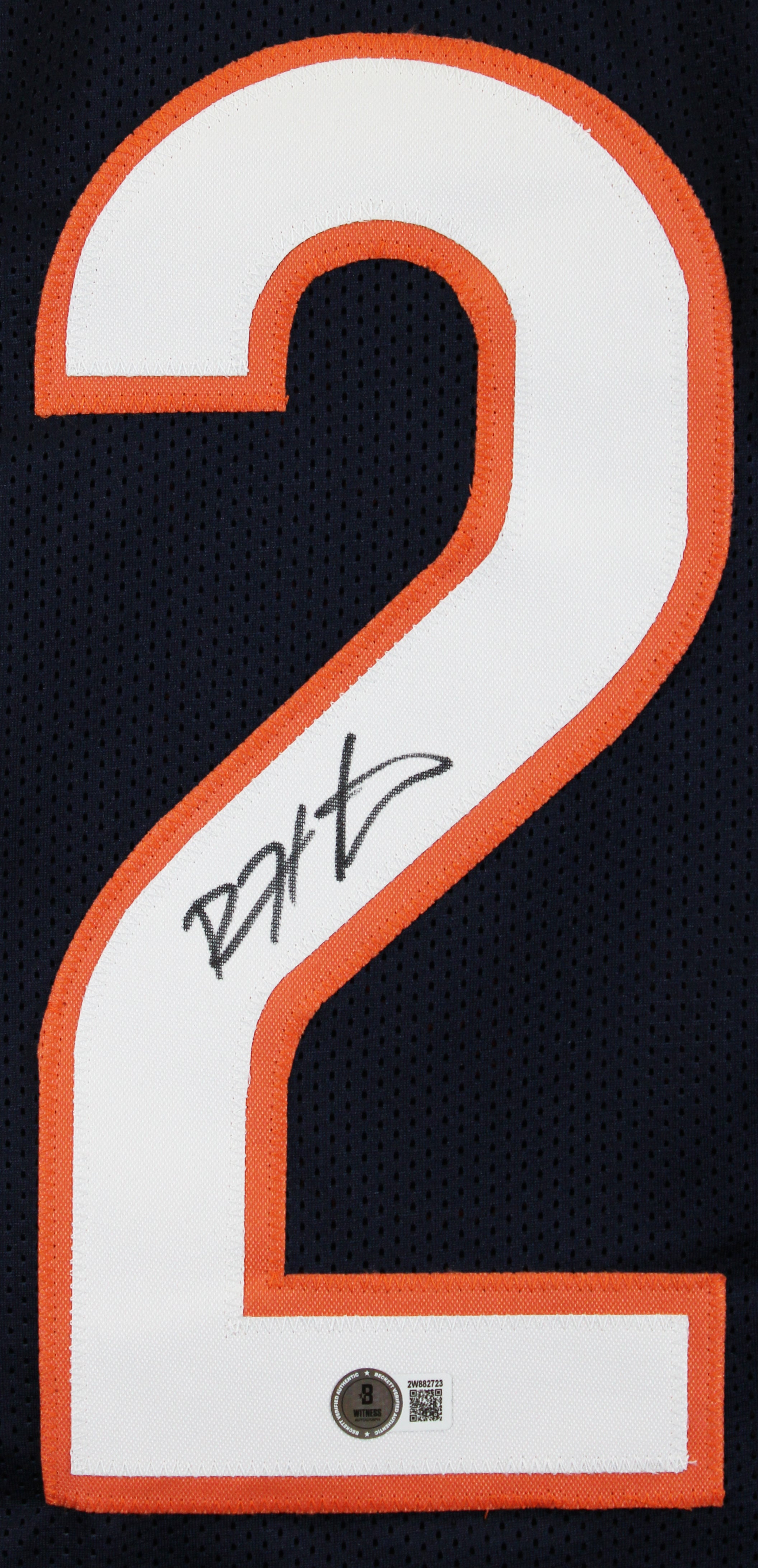Devin Hester Authentic Signed Navy Pro Style Framed Jersey BAS Witnessed