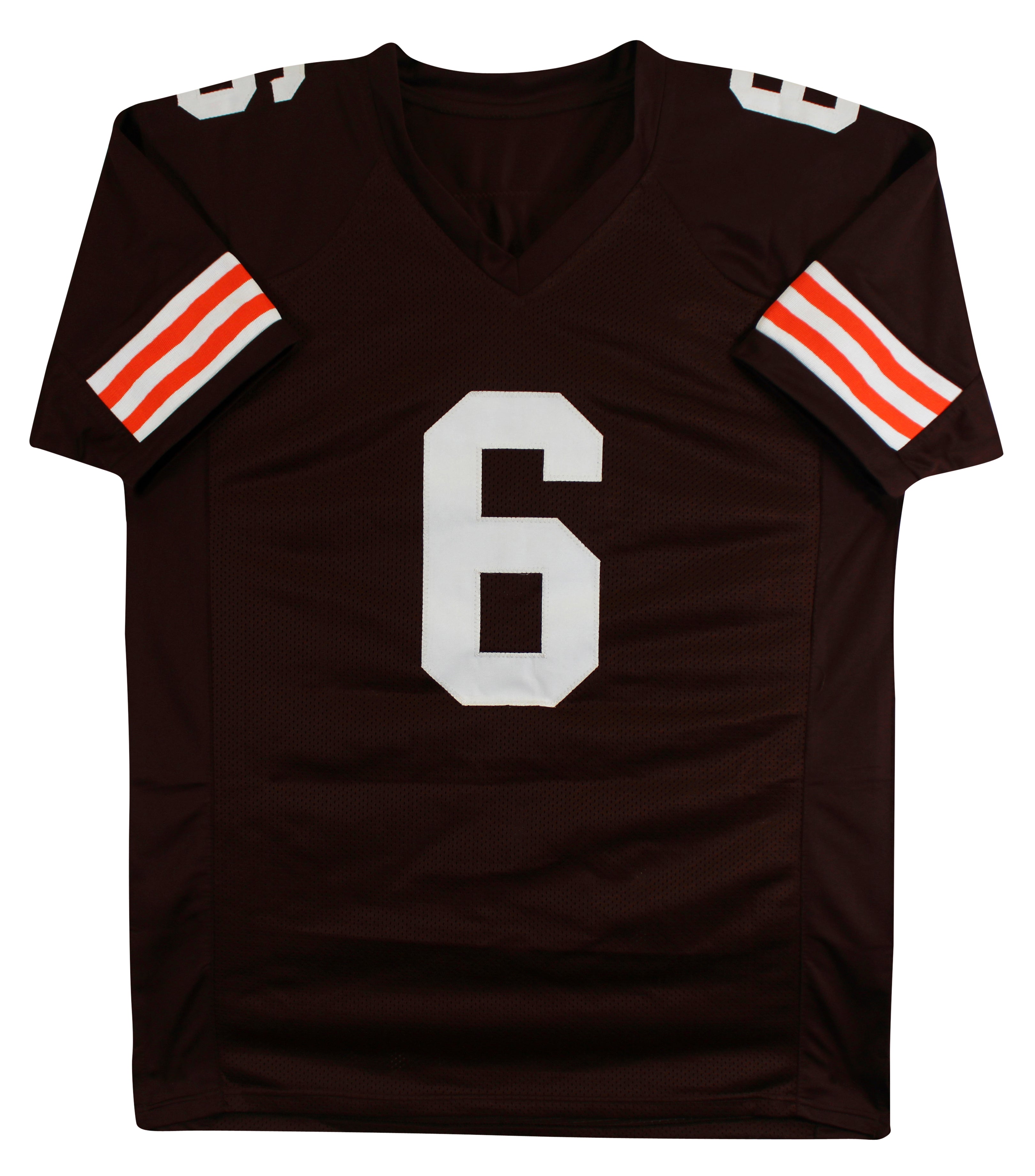 Baker Mayfield Authentic Signed Brown Pro Style Jersey BAS Witnessed #WC55103