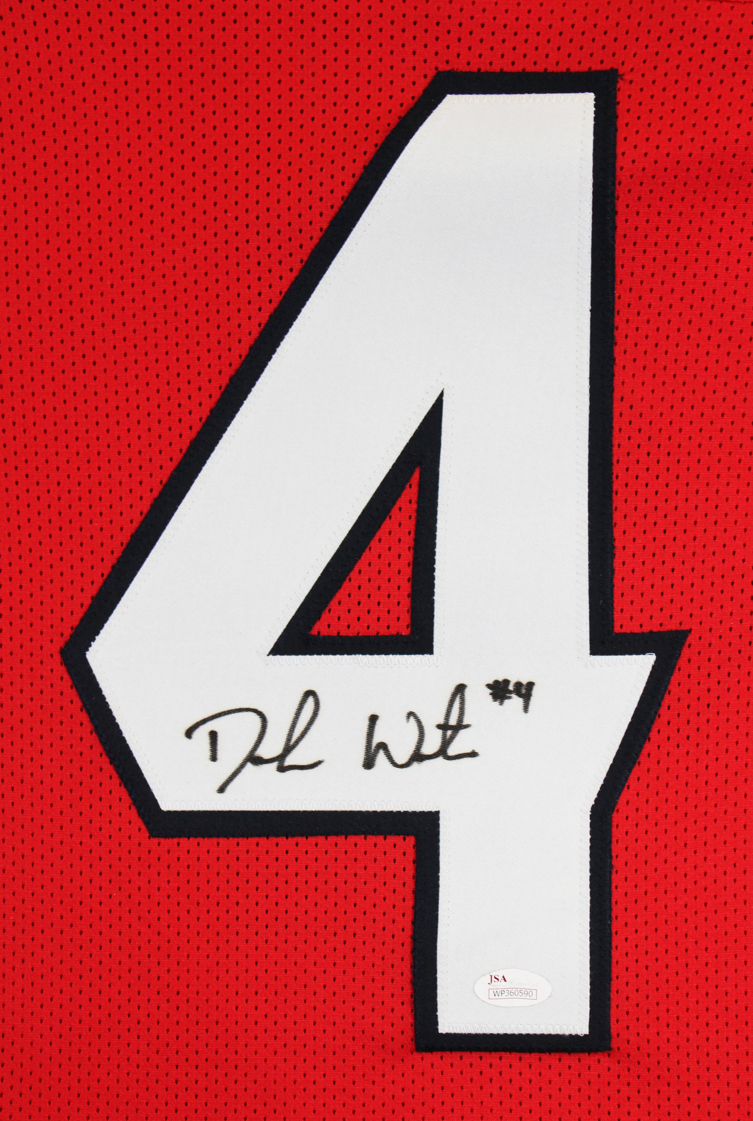 Deshawn Watson Authentic Signed Red Pro Style Jersey Autographed JSA #WP360590