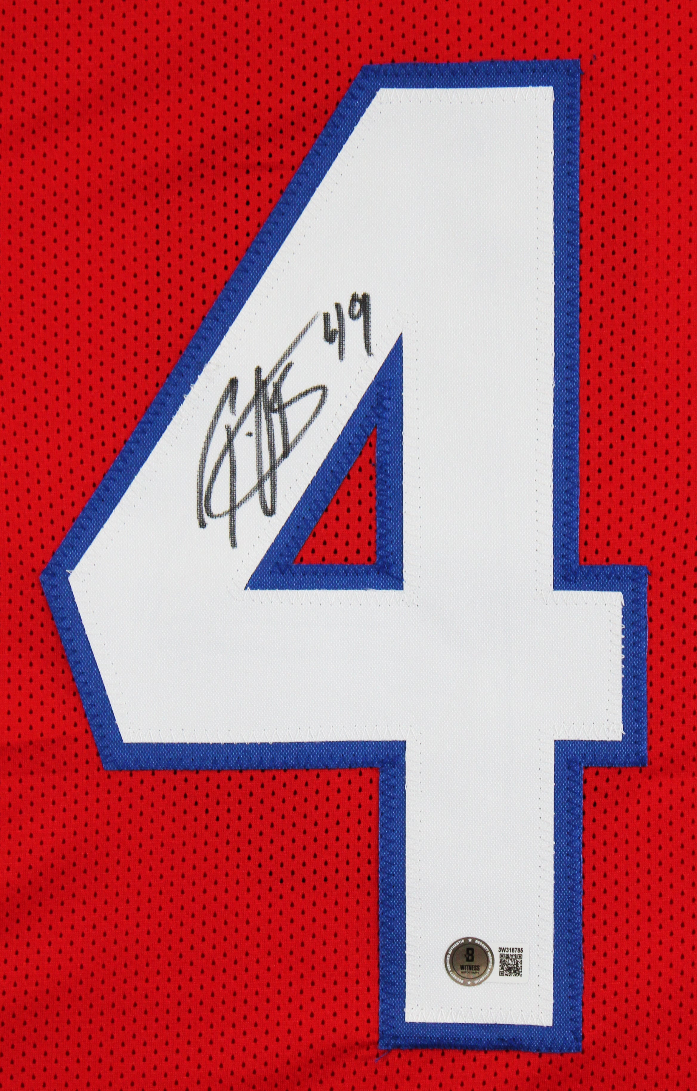 Ole Miss Patrick Willis Authentic Signed Red Pro Style Jersey BAS Witnessed