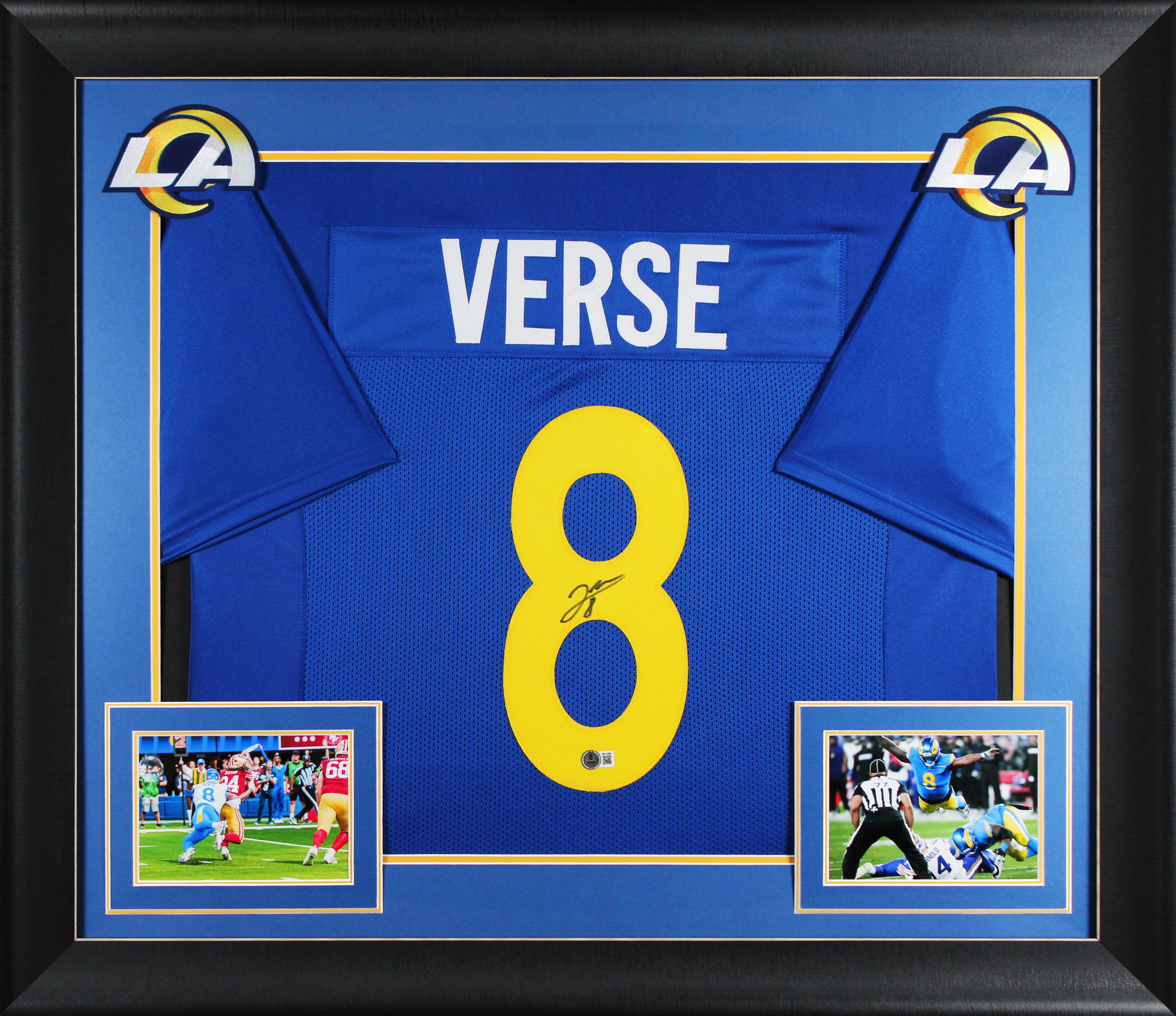 Jared Verse Authentic Signed Blue Pro Style Framed Jersey BAS Witnessed