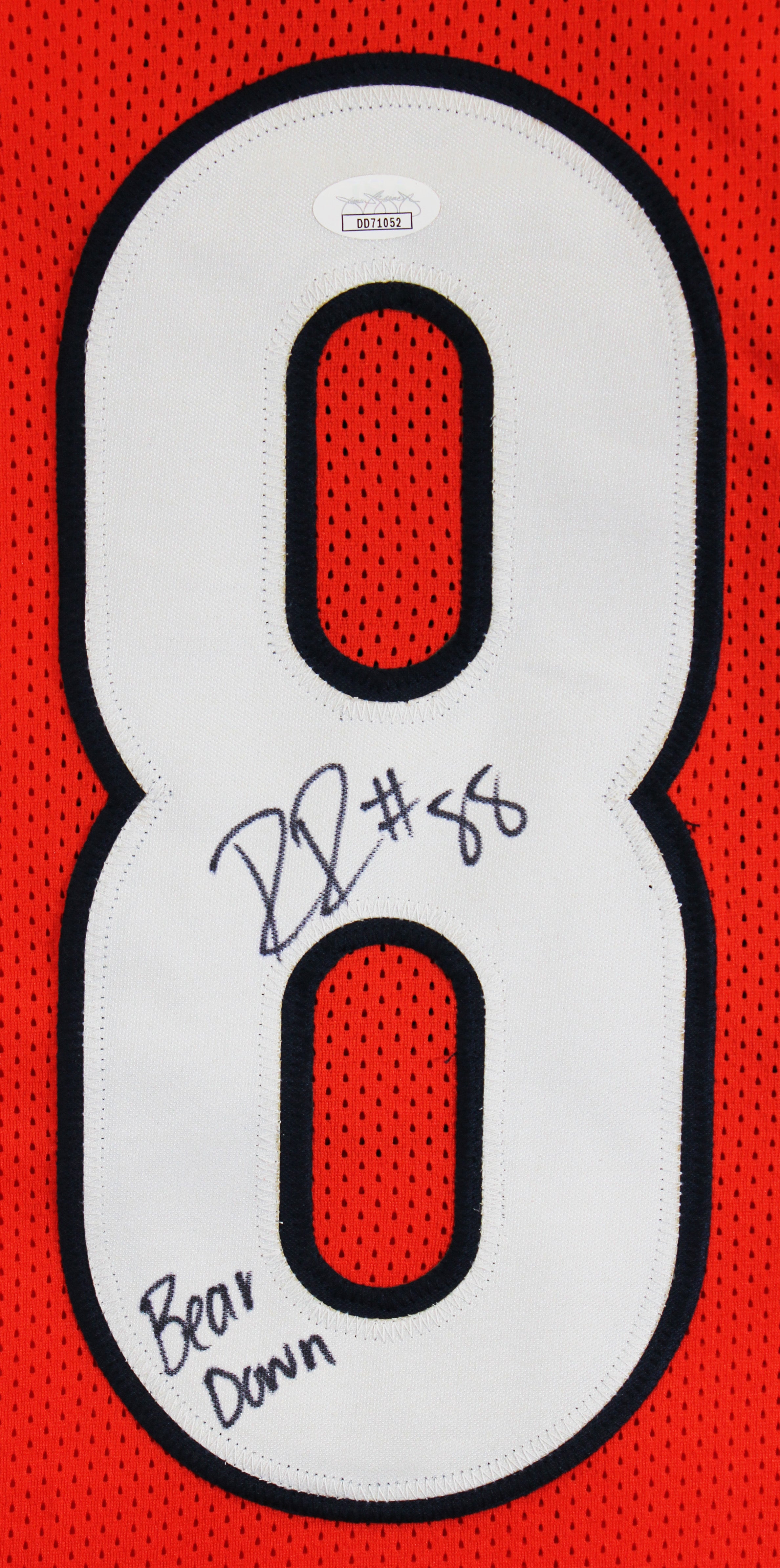 Riley Ridley "Bear Down" Authentic Signed Orange Pro Style Jersey JSA #DD71052