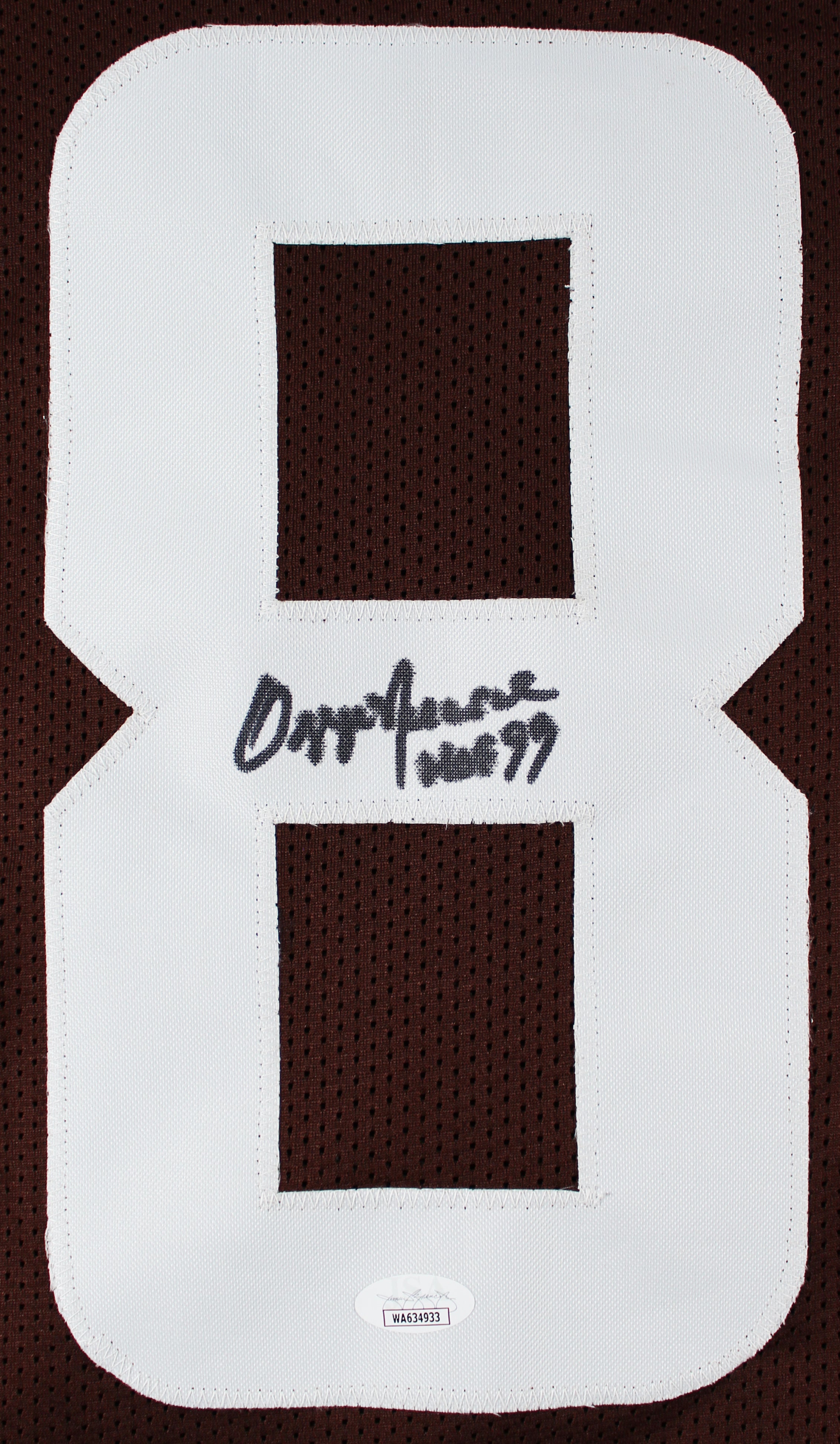 Ozzie Newsome "HOF 99" Authentic Signed Brown Pro Framed Style Jersey JSA Wit
