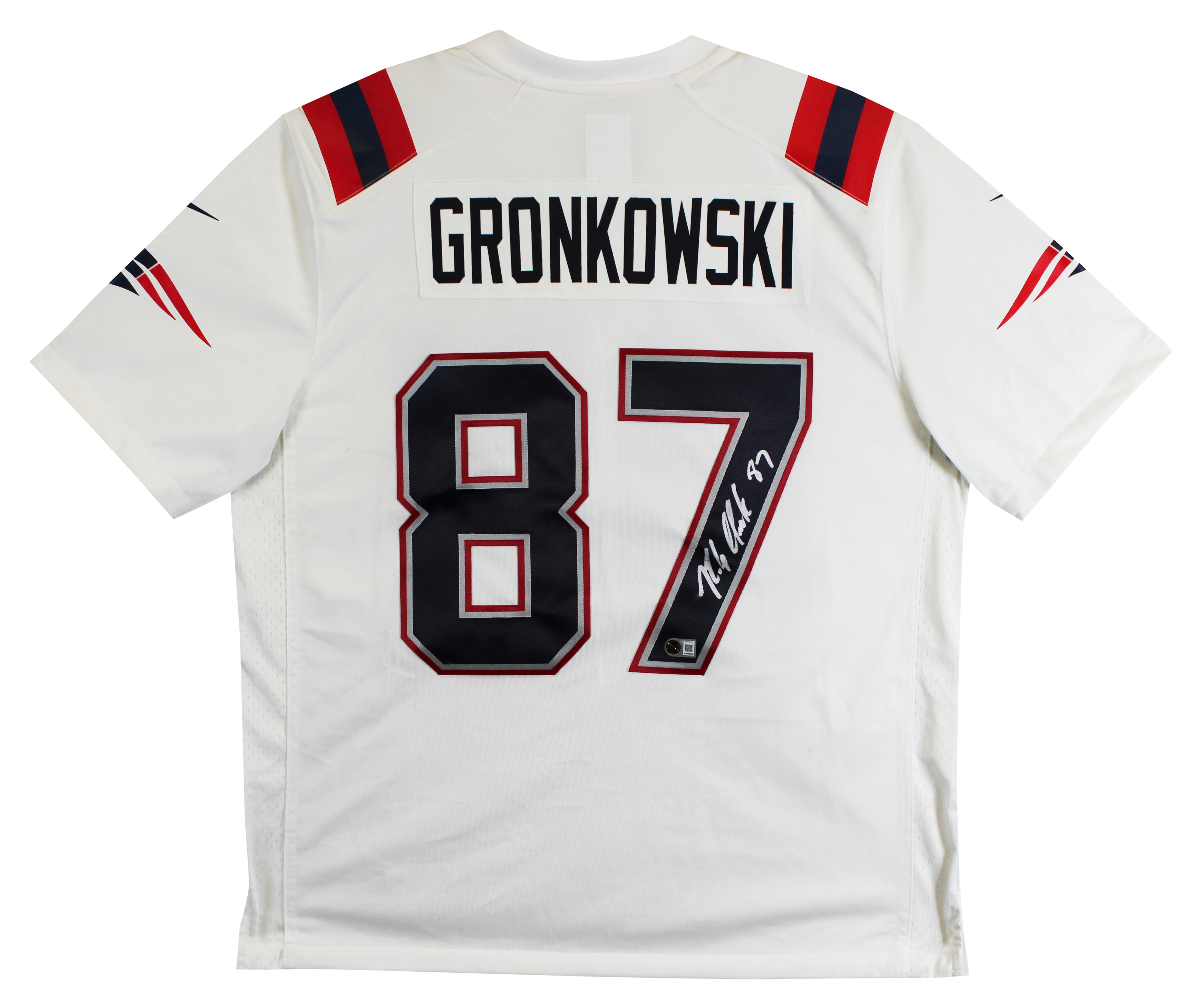 Patriots Rob Gronkowski Signed White 2020 Nike Limited Jersey BAS Witnessed