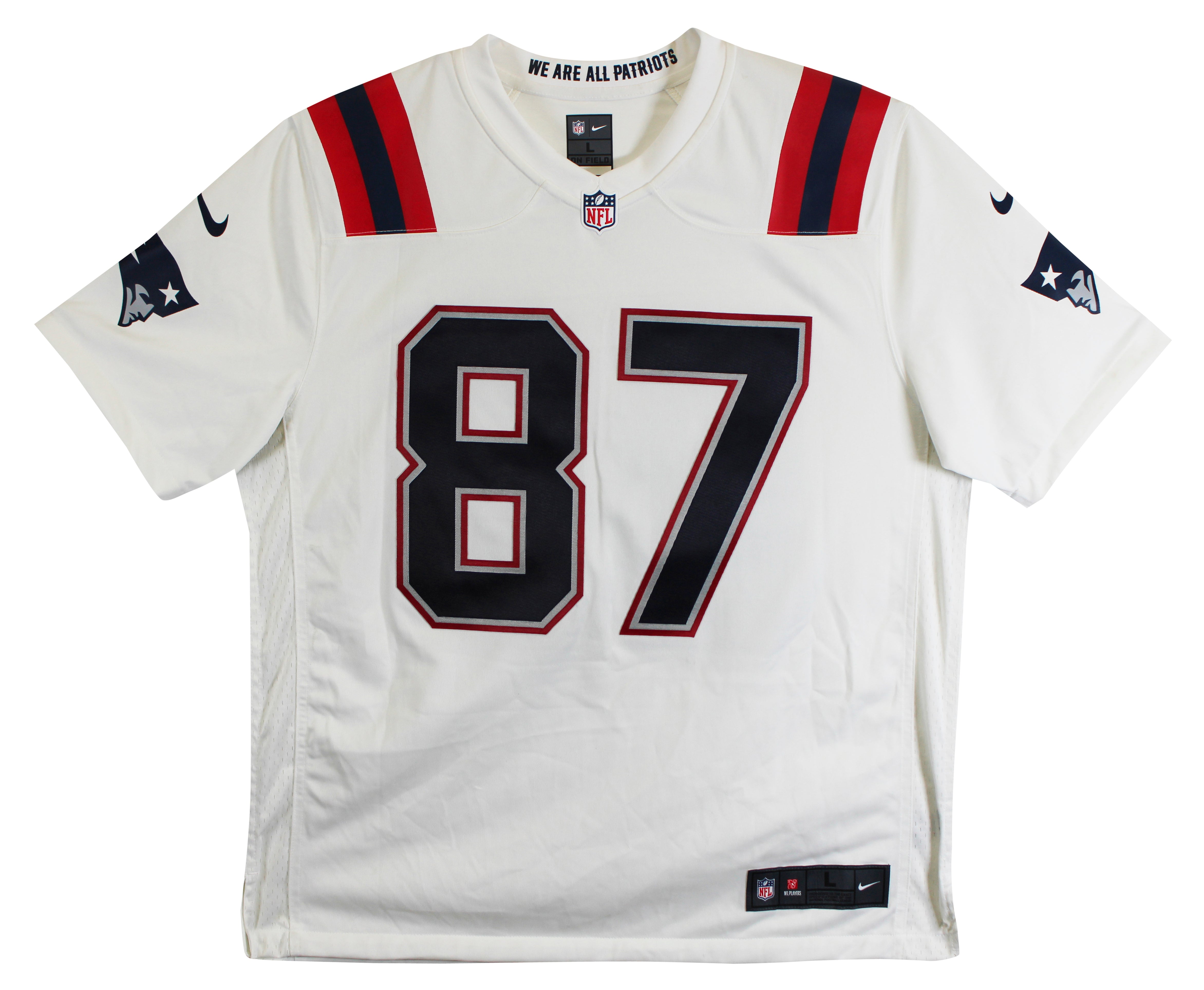 Patriots Rob Gronkowski Signed White 2020 Nike Limited Jersey BAS Witnessed