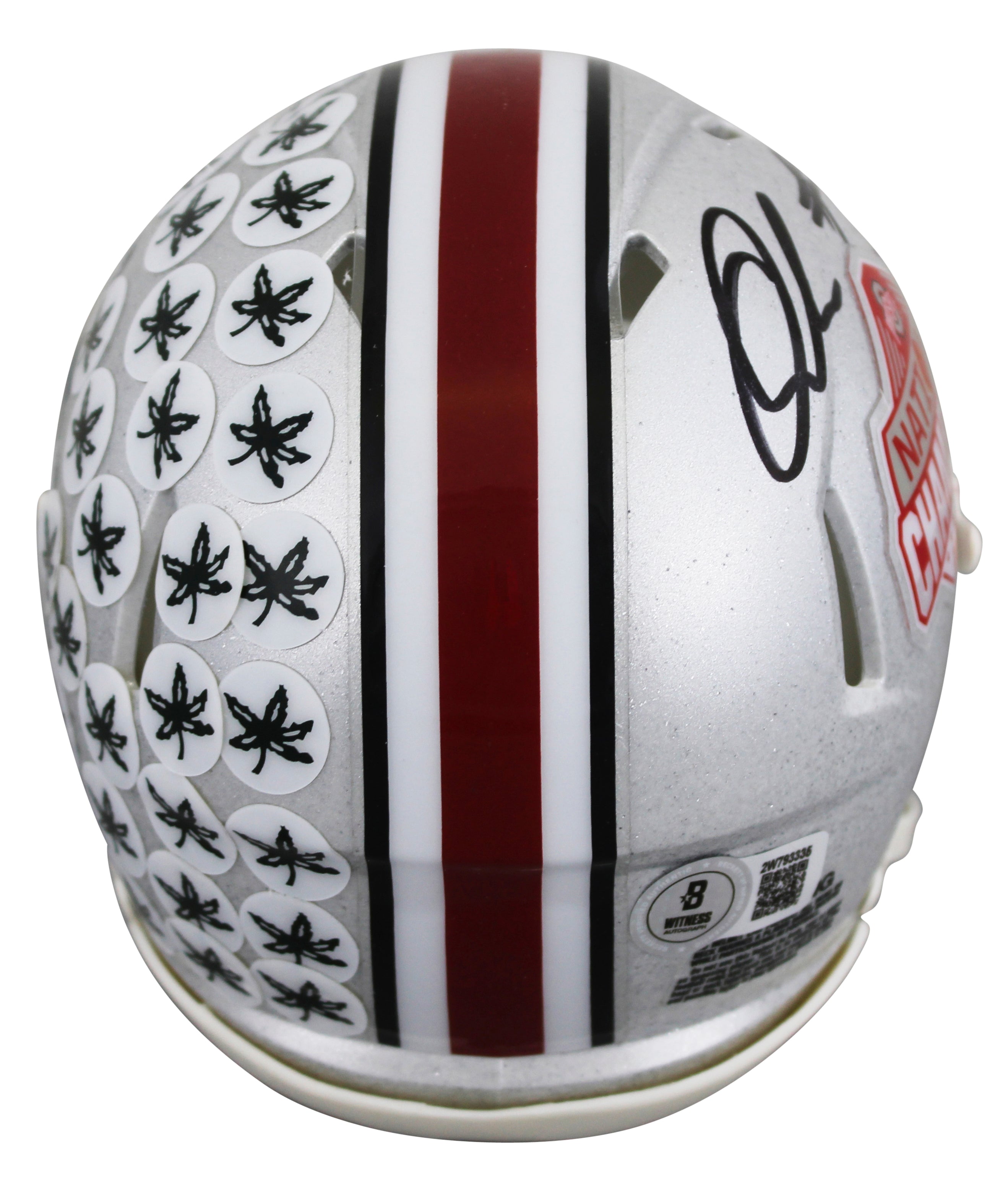 Ohio State Quinshon Judkins Signed 2024 National Champs Speed Mini Helmet BAS W