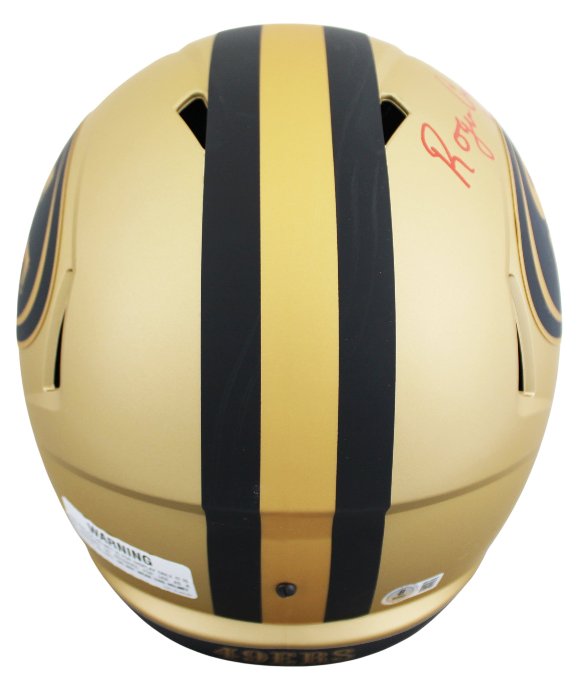 49ers Tom Rathman & Roger Craig Signed Rave F/S Speed Rep Helmet W/ Case BAS Wit