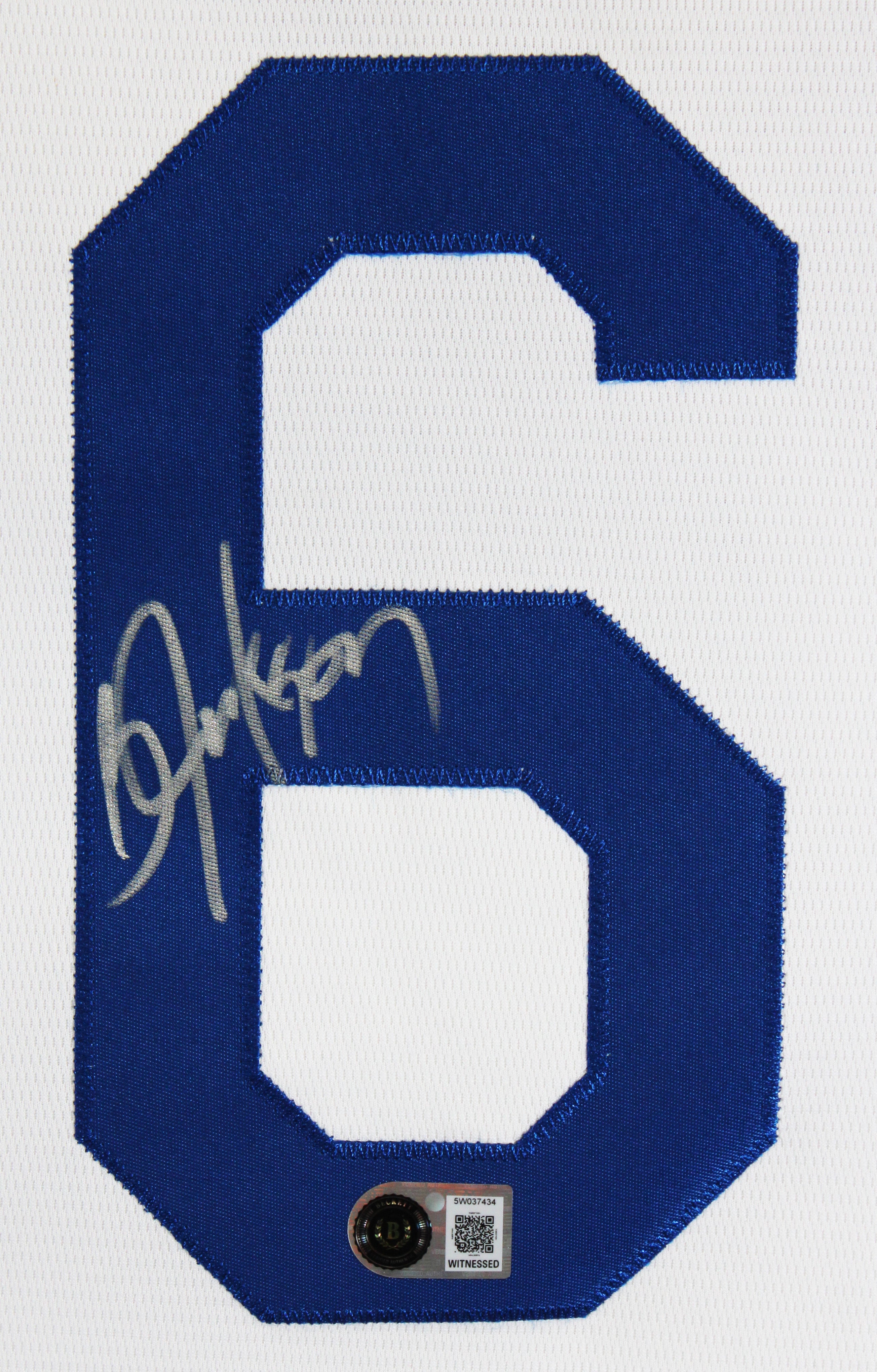 Royals Bo Jackson Authentic Signed White Majestic Cool Base Jersey BAS Witnessed