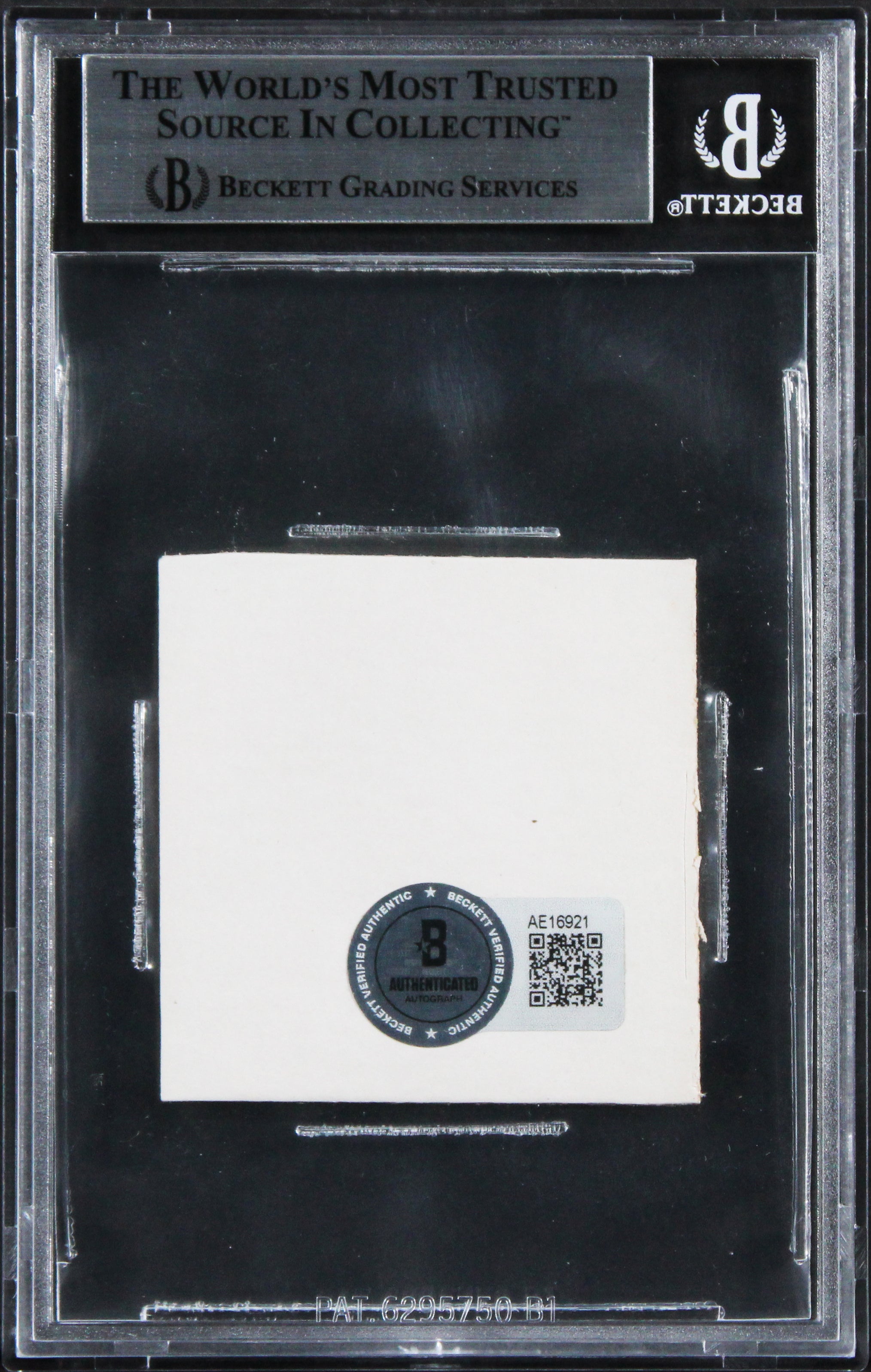 Neil Armstrong Apollo 11 Authentic Signed 2x2 Cut Signature BAS Slabbed