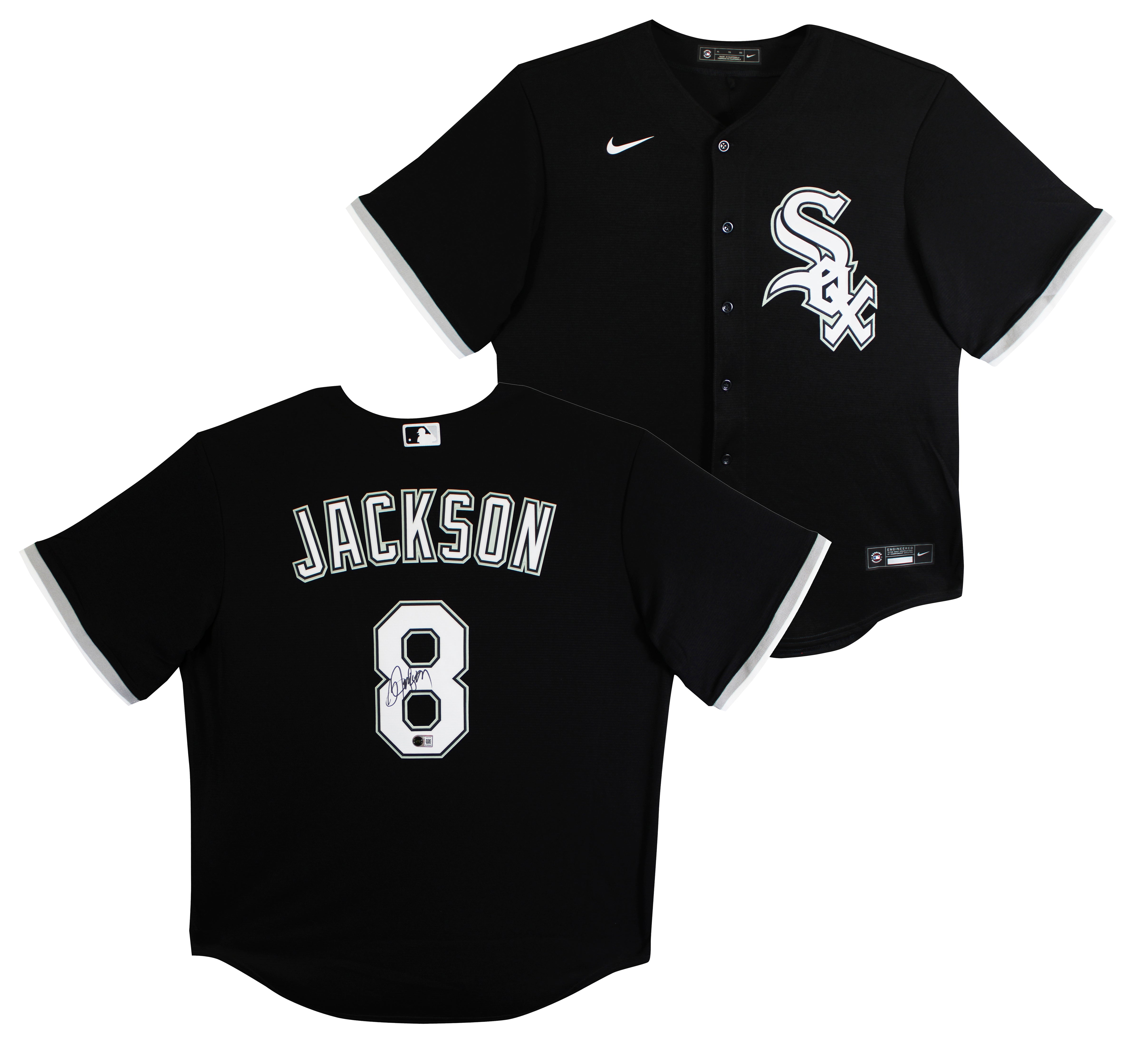 White Sox Bo Jackson Authentic Signed Black Nike Jersey BAS Witnessed