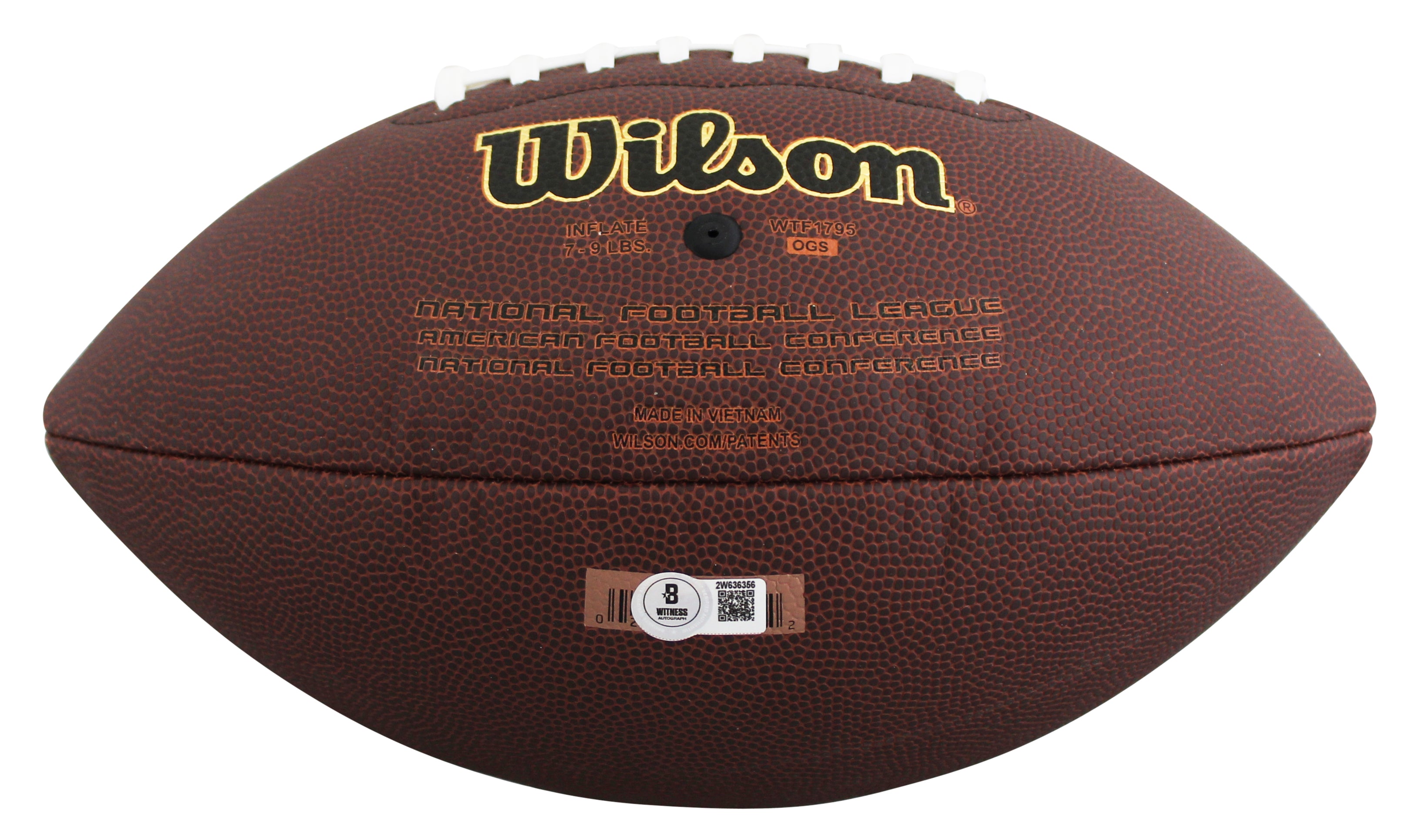 Texas A&M Johnny Manziel "Johnny Football" Signed Super Grip Football BAS Wit