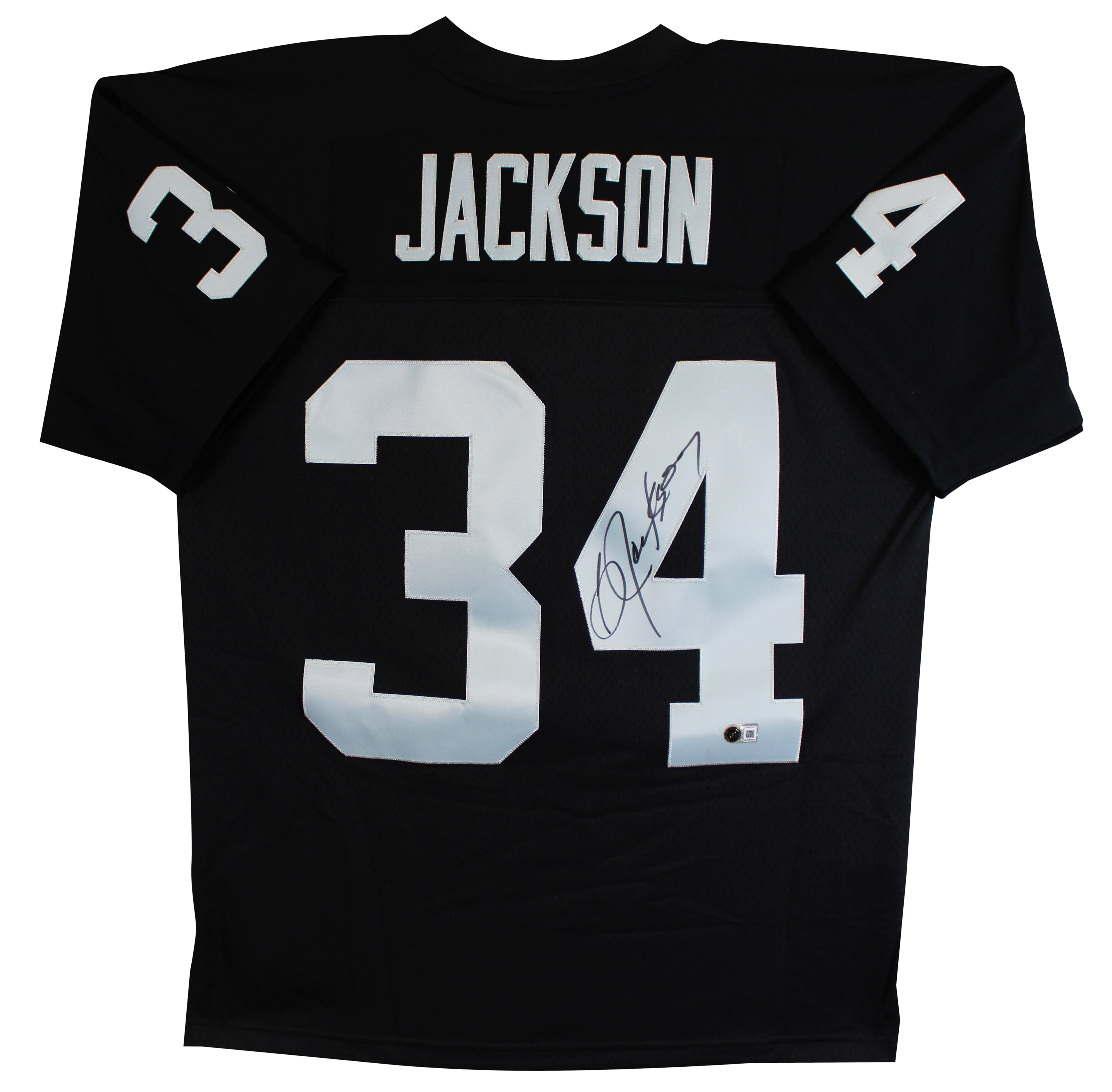 Raiders Bo Jackson Authentic Signed Black Mitchell & Ness Jersey BAS Witnessed