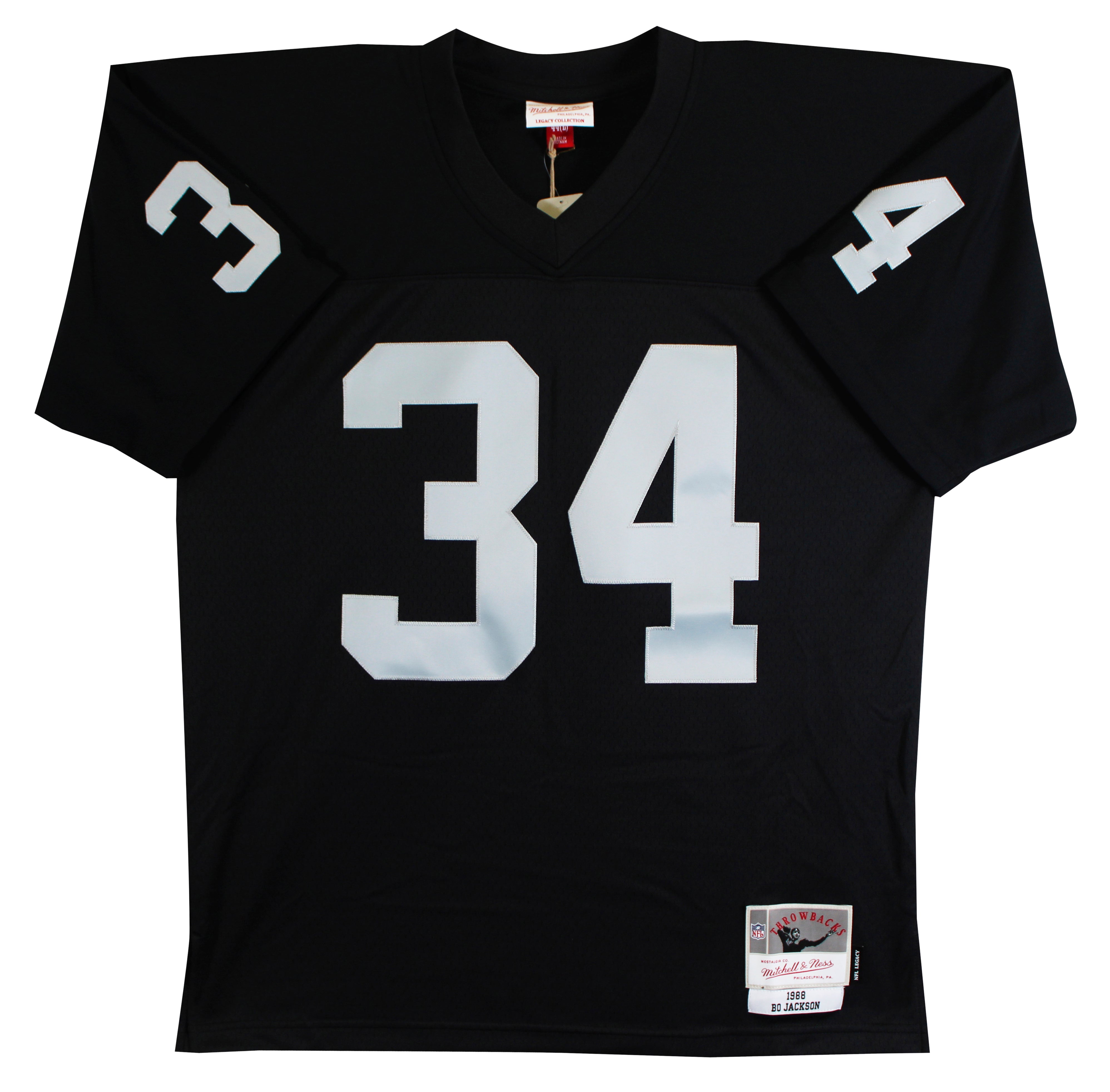 Raiders Bo Jackson Authentic Signed Black Mitchell & Ness Jersey BAS Witnessed