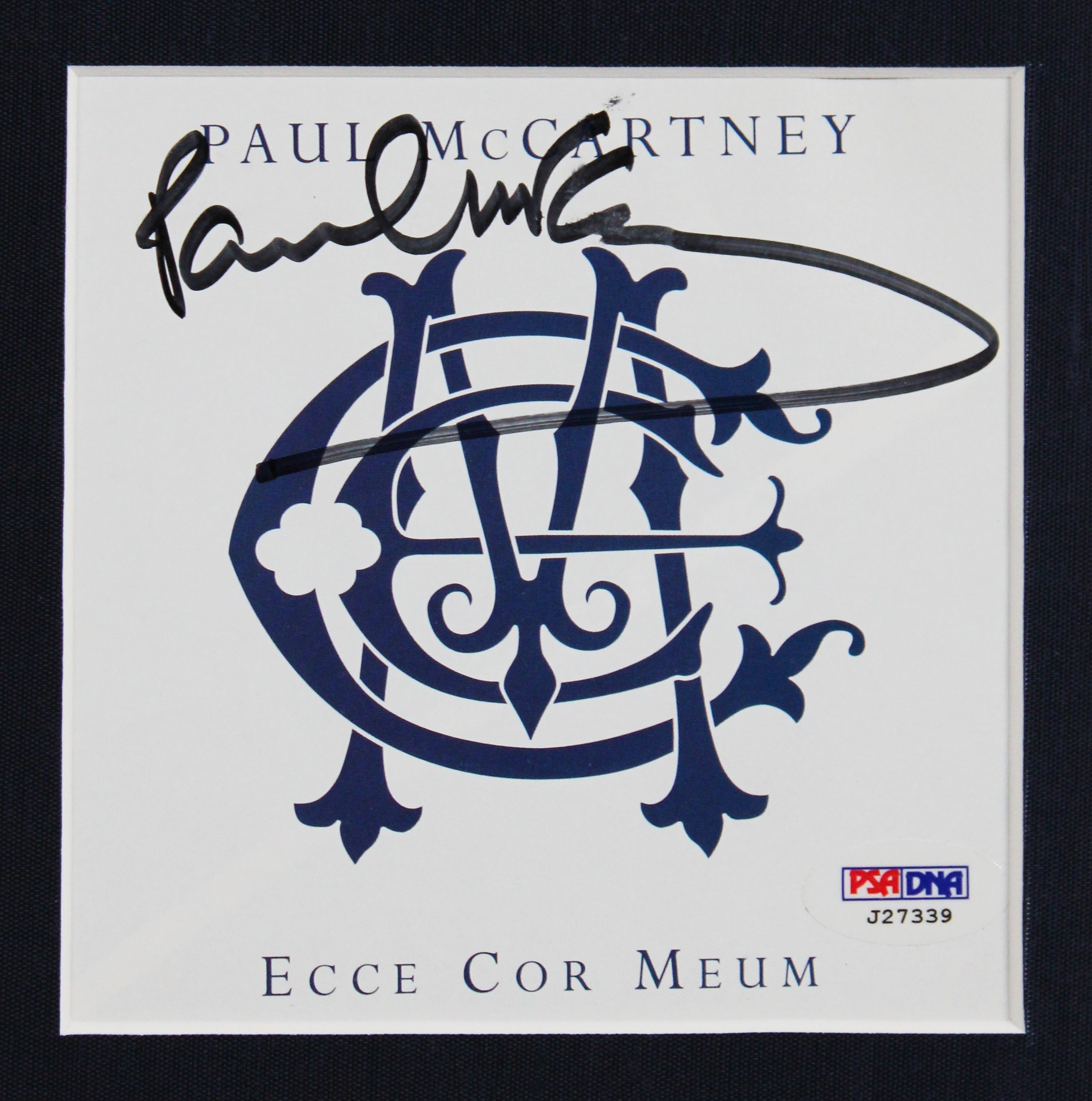 Paul McCartney Beatles Signed & Framed Ecce Cor Meum Cd Cover PSA/DNA #J27339