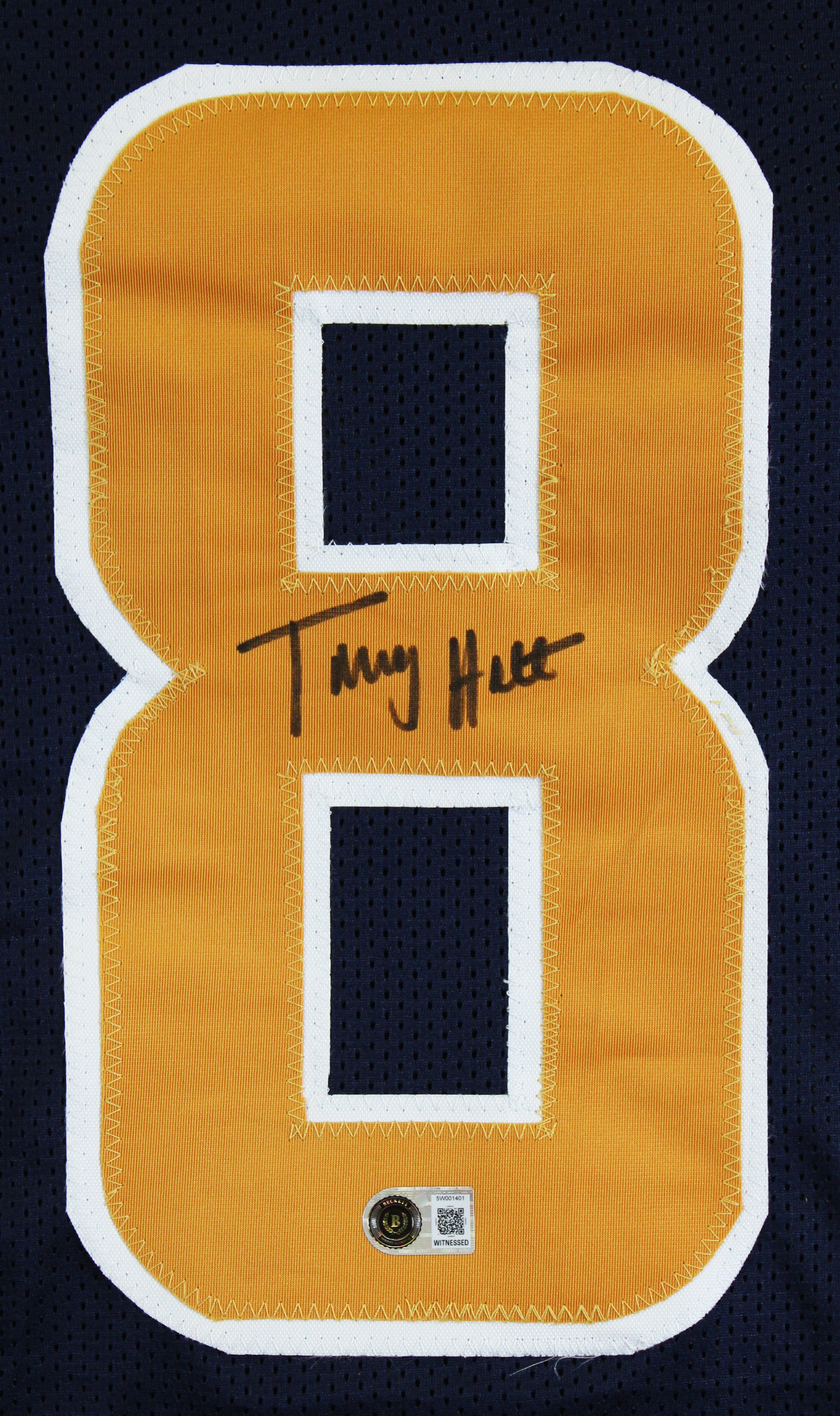 Torry Holt Authentic Signed Navy Pro Style Jersey Autographed BAS Witnessed