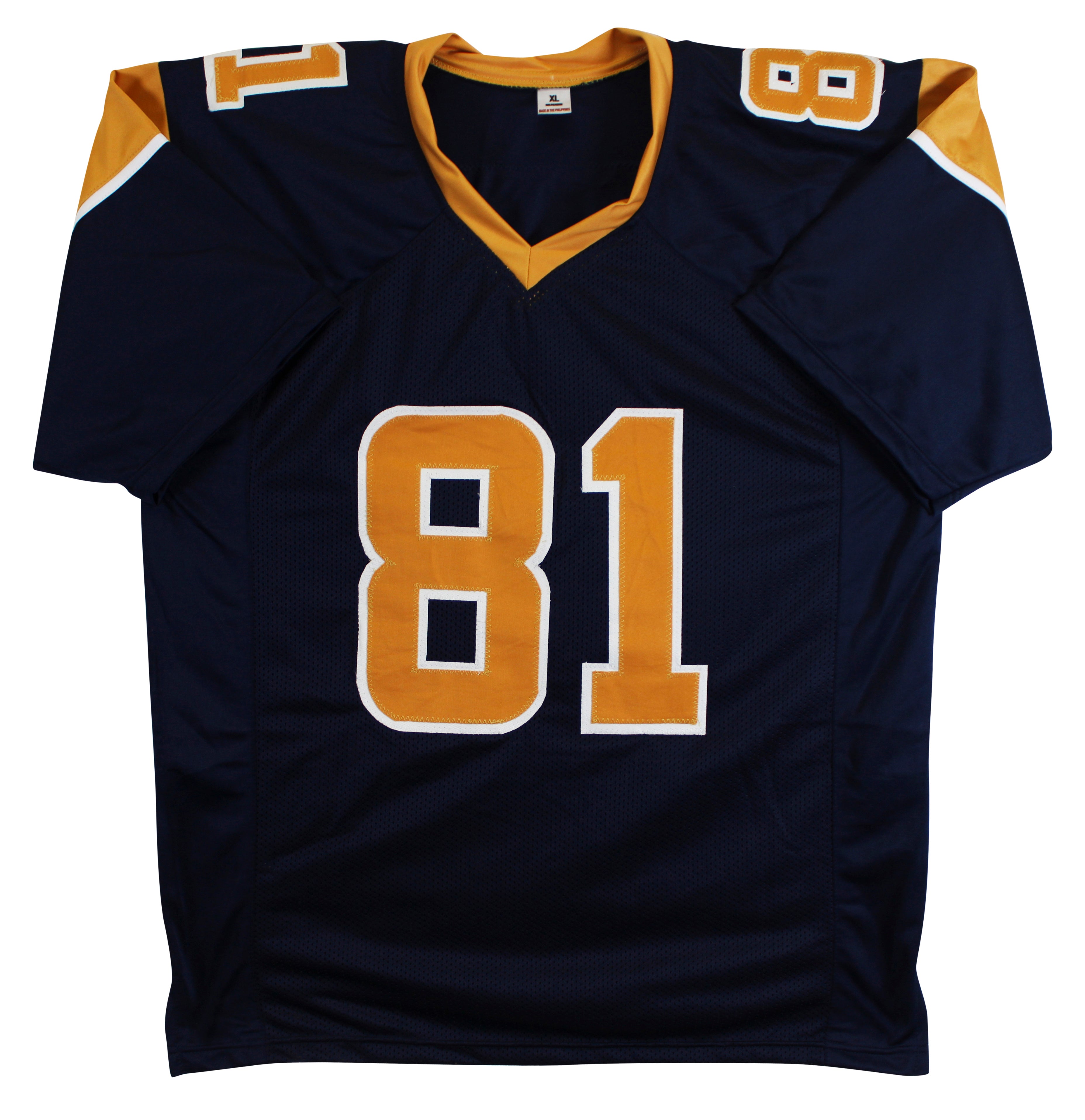 Torry Holt Authentic Signed Navy Pro Style Jersey Autographed BAS Witnessed