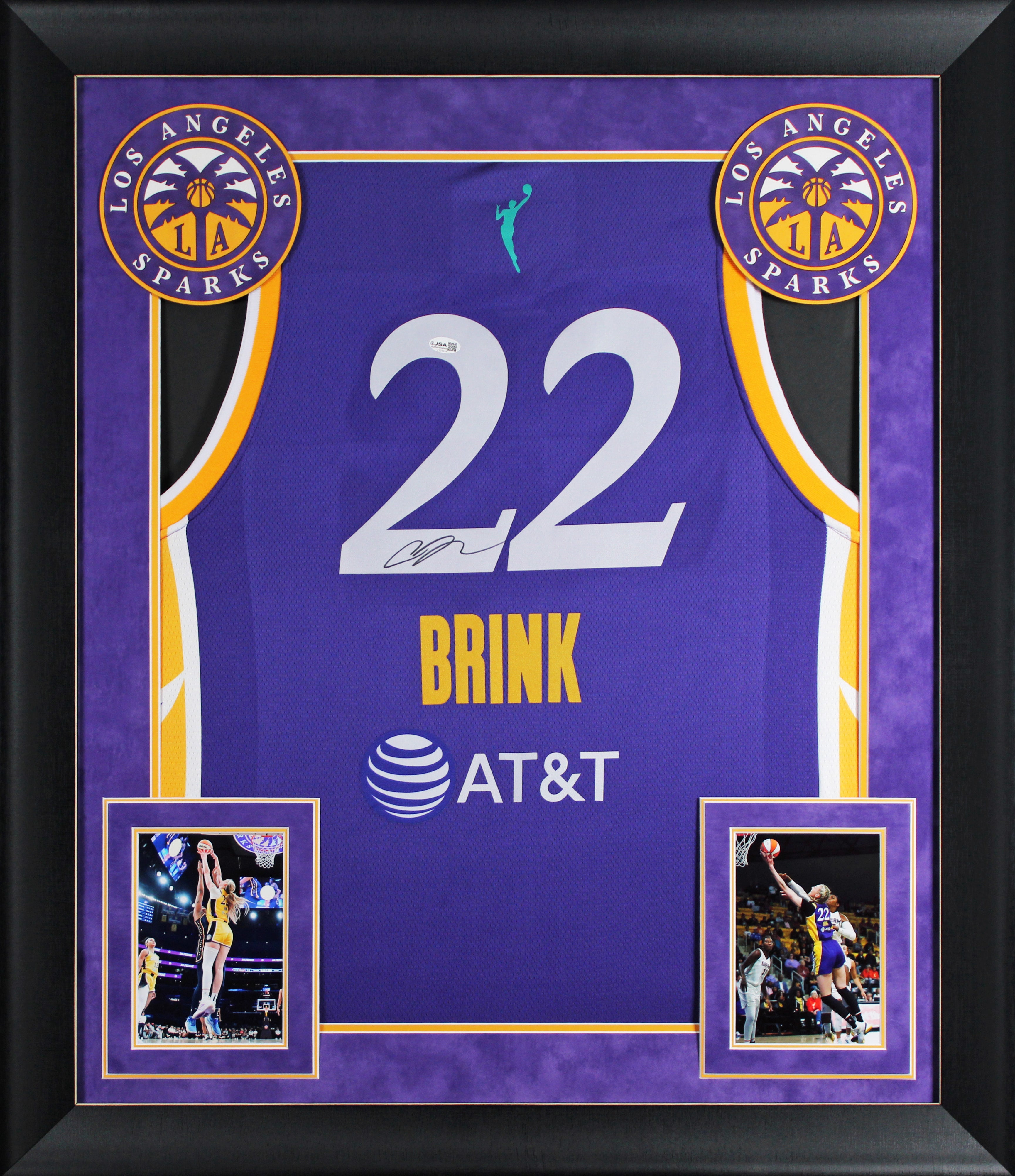 Sparks Cameron Brink Authentic Signed Purple Nike Framed Jersey JSA #CL31414