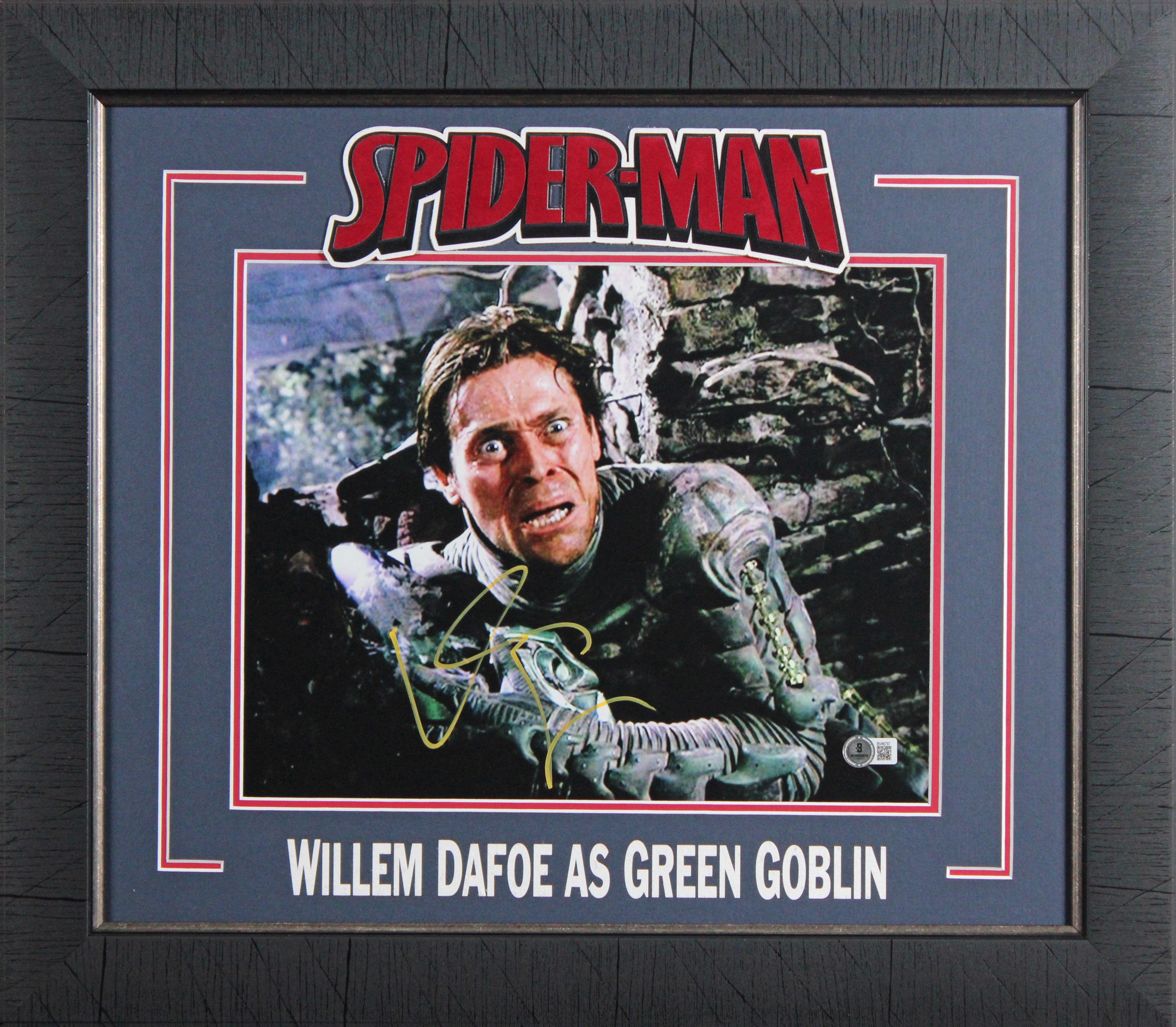 Willem DaFoe Spiderman Authentic Signed 11x14 Framed Photo BAS #BV46797