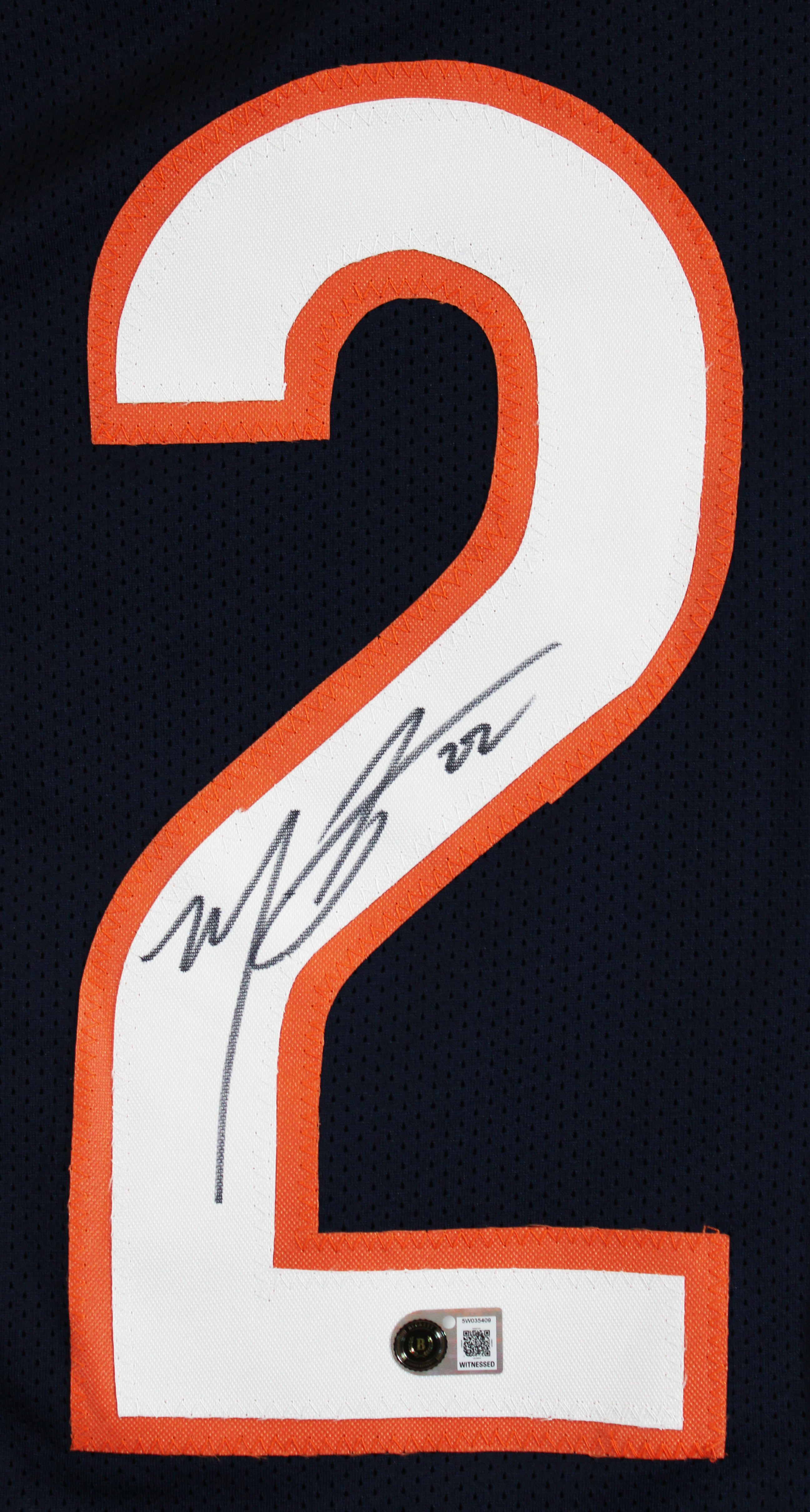 Matt Forte Authentic Signed Navy Pro Style Jersey Autographed BAS Witnessed