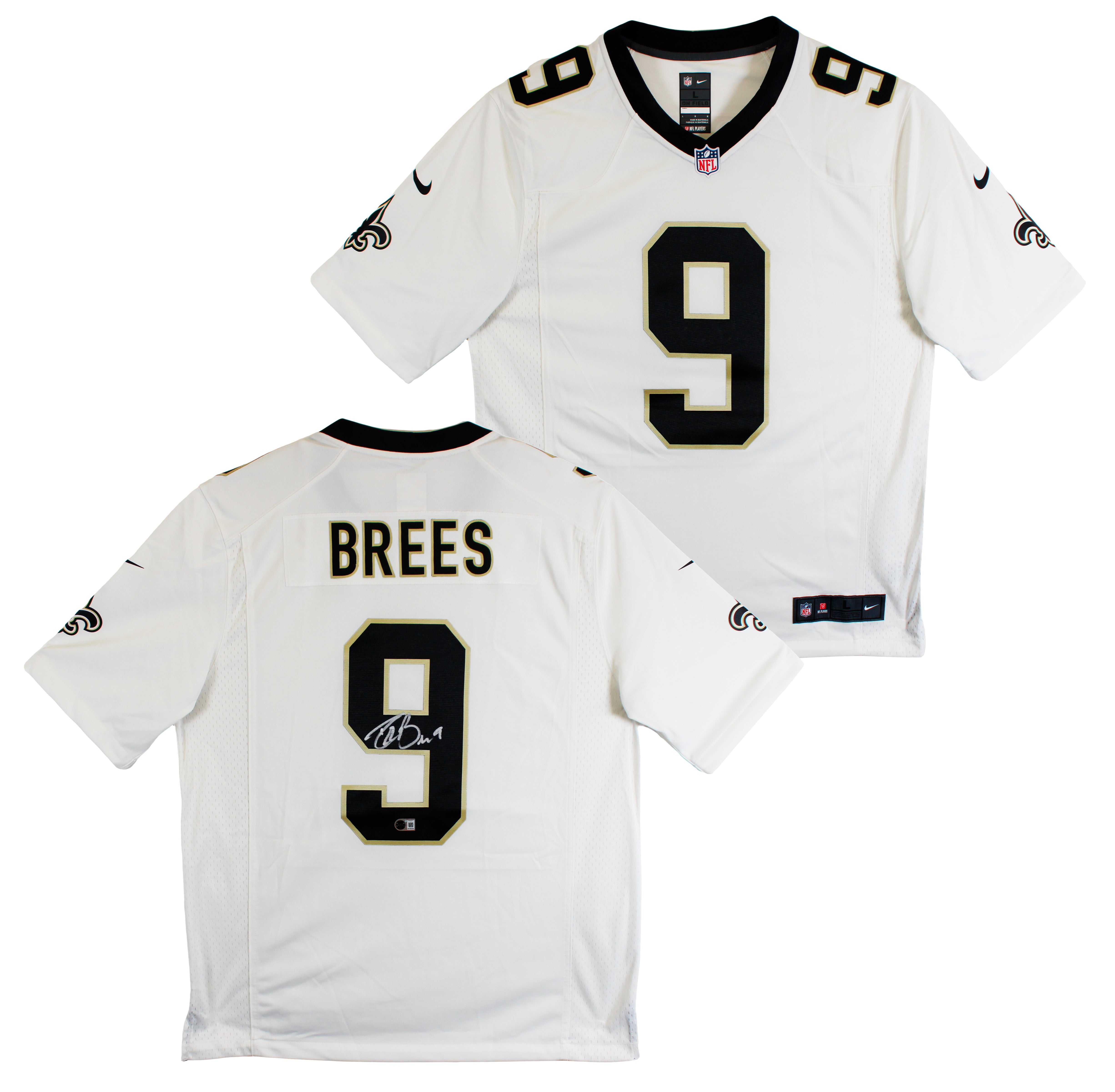 Saints Drew Brees Authentic Signed White Nike Limited Jersey BAS Witnessed