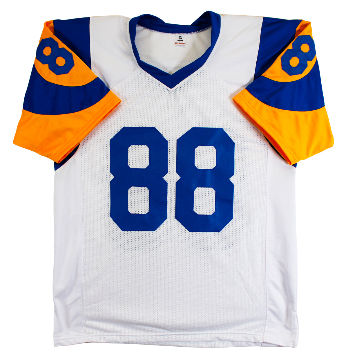 Torry Holt "5x Insc" Signed Rookie Era White Pro Style Jersey BAS Witnessed