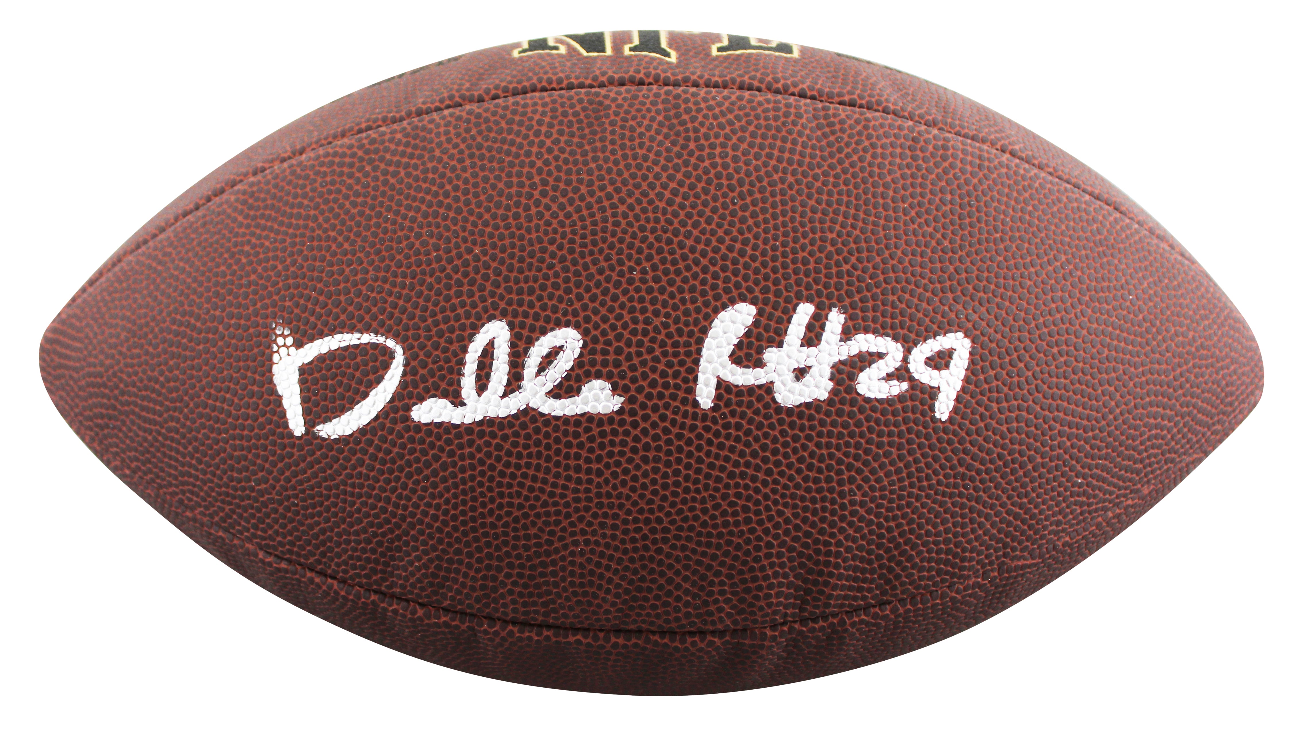 Jets Darrelle Revis Authentic Signed Wilson Super Grip Football BAS Witnessed