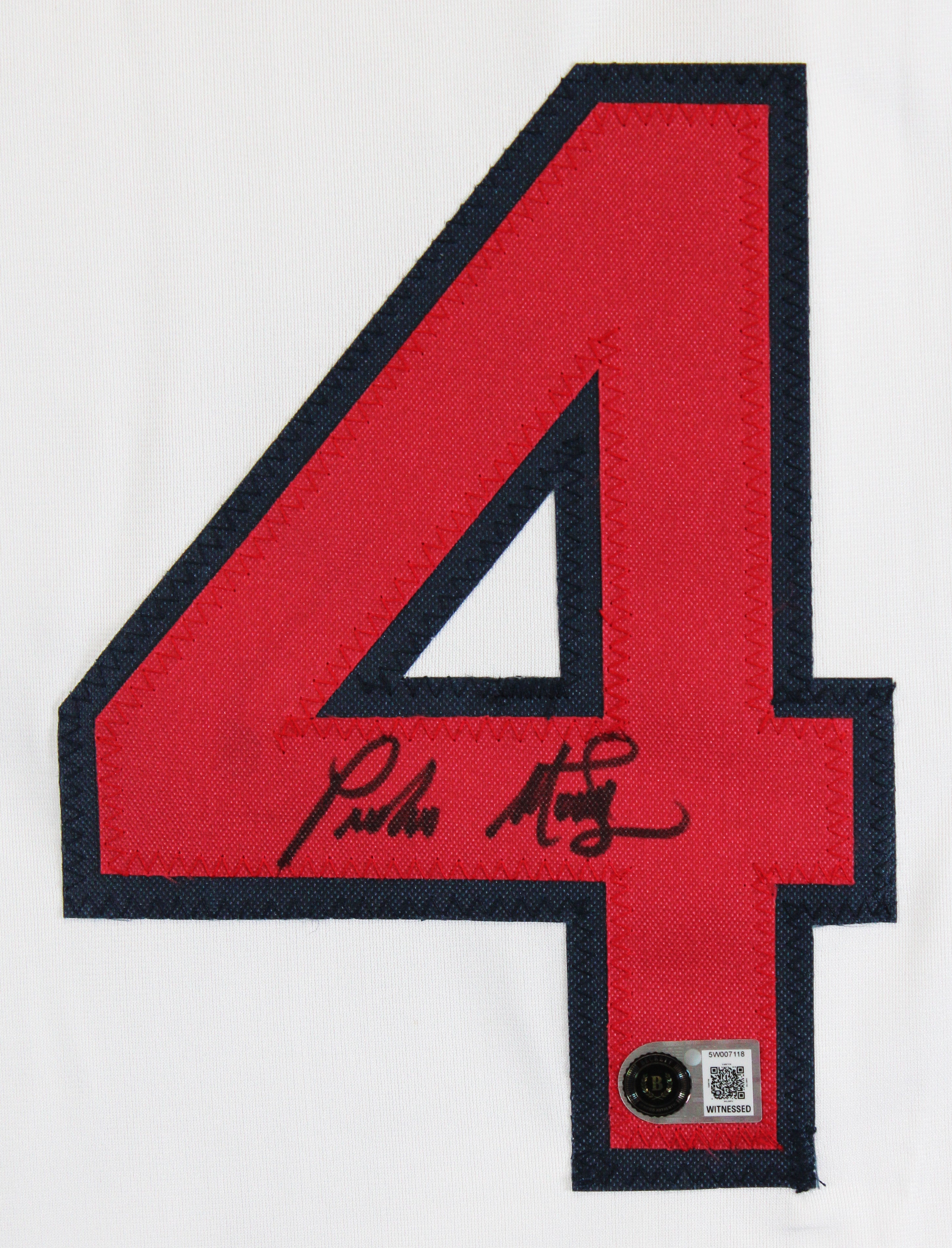 Pedro Martinez Authentic Signed White Pro Style Jersey Autographed BAS Witnessed