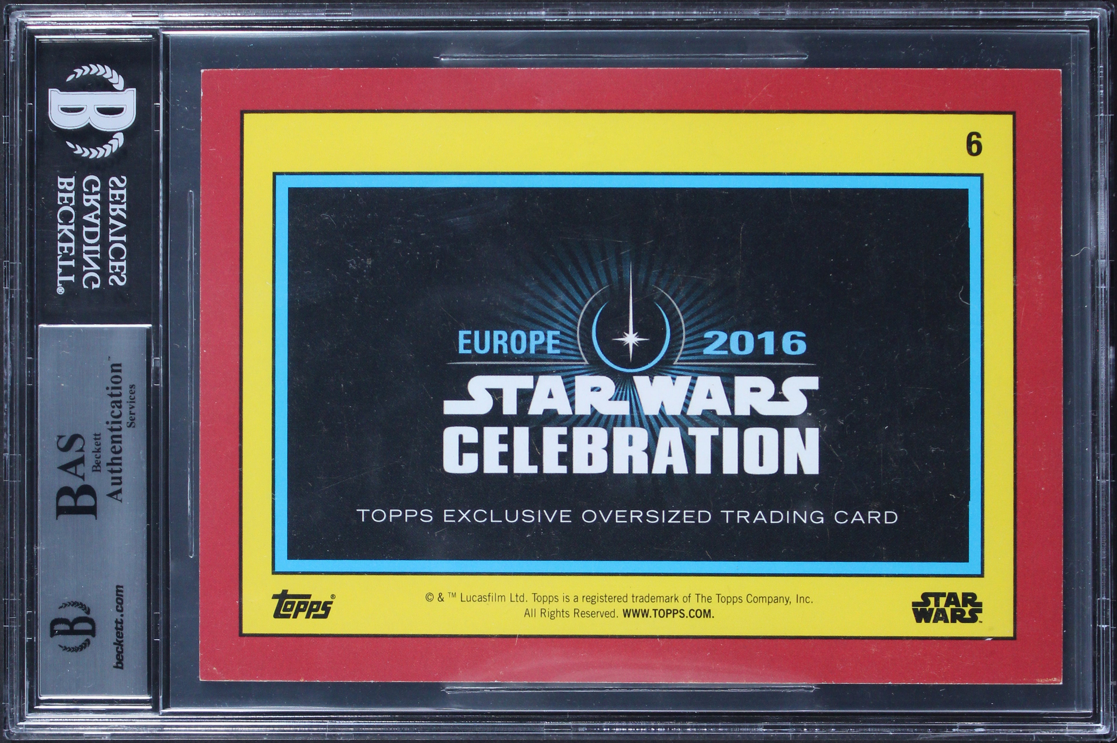 (4) Horrigan +3 Signed 2016 Star Wars Celebration Euro OVS #6 Card BAS Slabbed