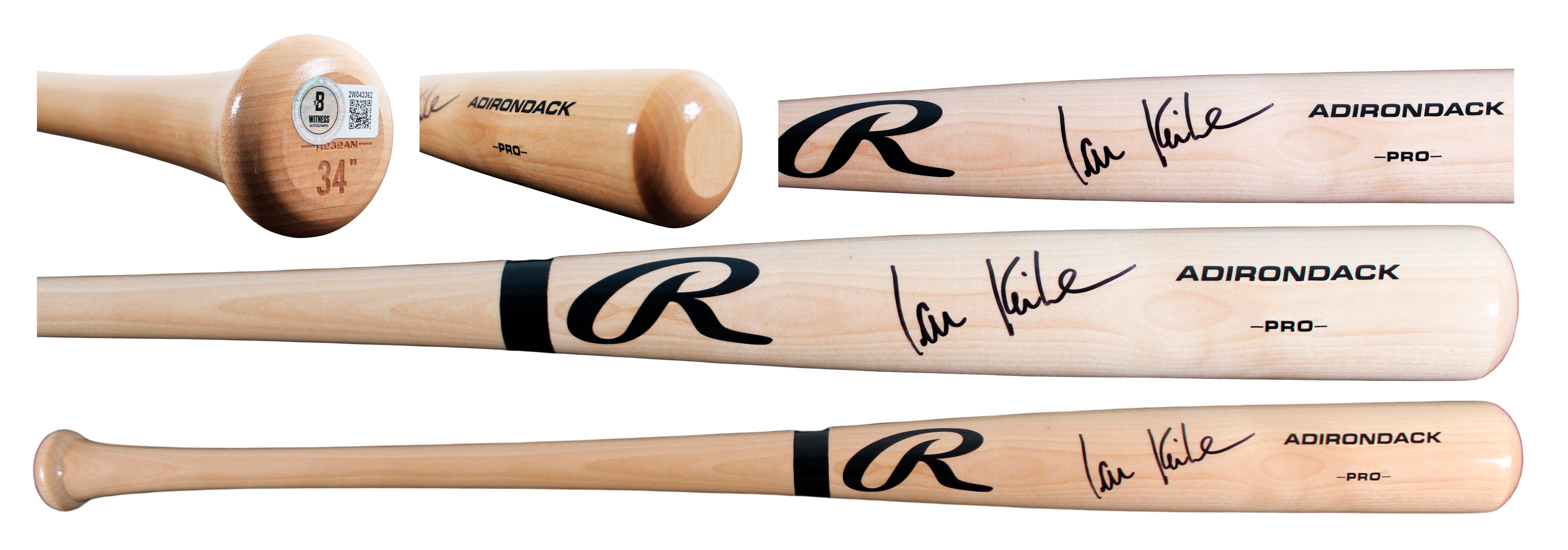 Padres Ian Kinsler Signed Blonde Rawlings Adirondack Baseball Bat BAS #2W043362