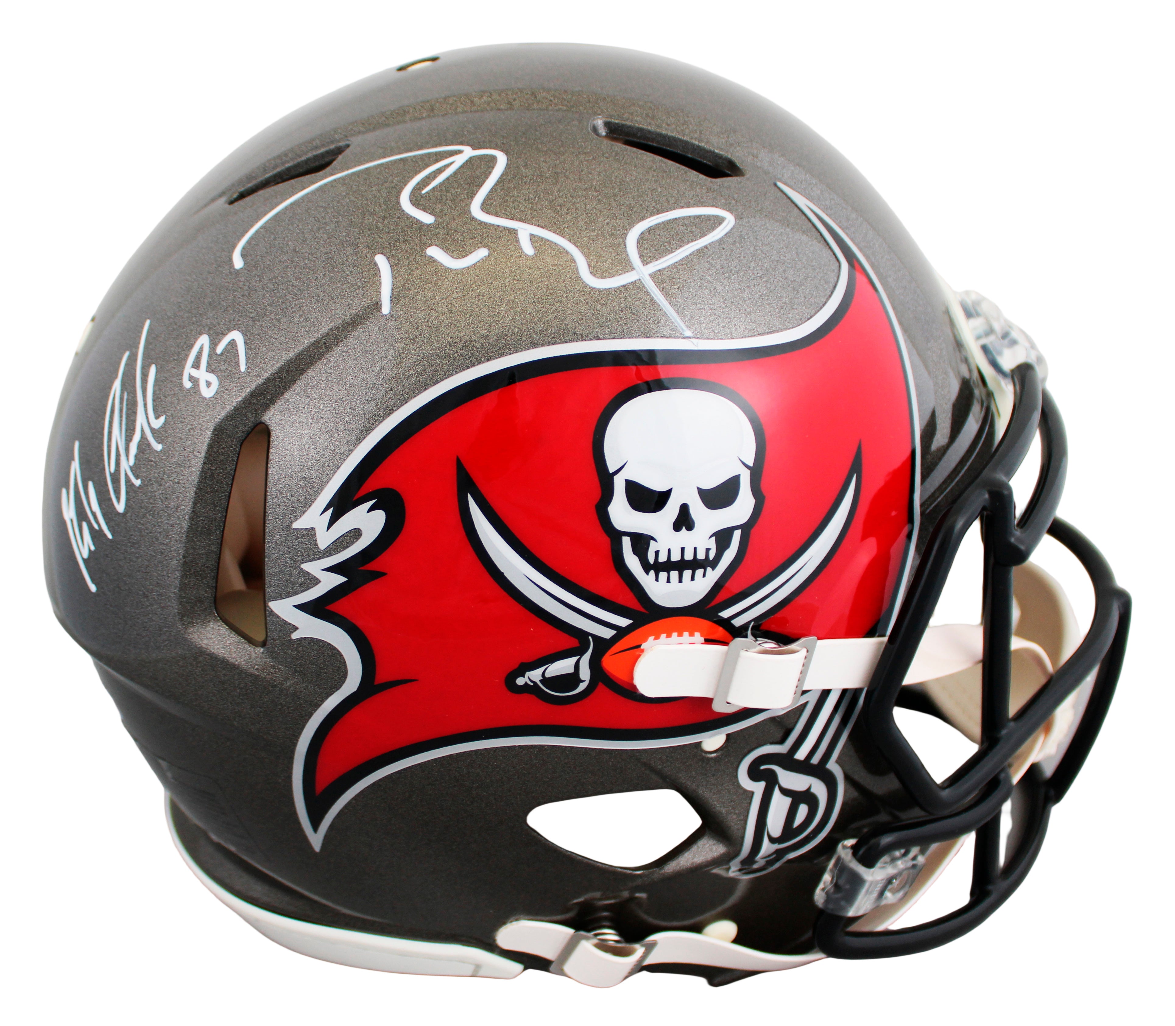 Bucs Tom Brady & Rob Gronkowski Signed F/S Speed Proline Helmet BAS & Fanatics