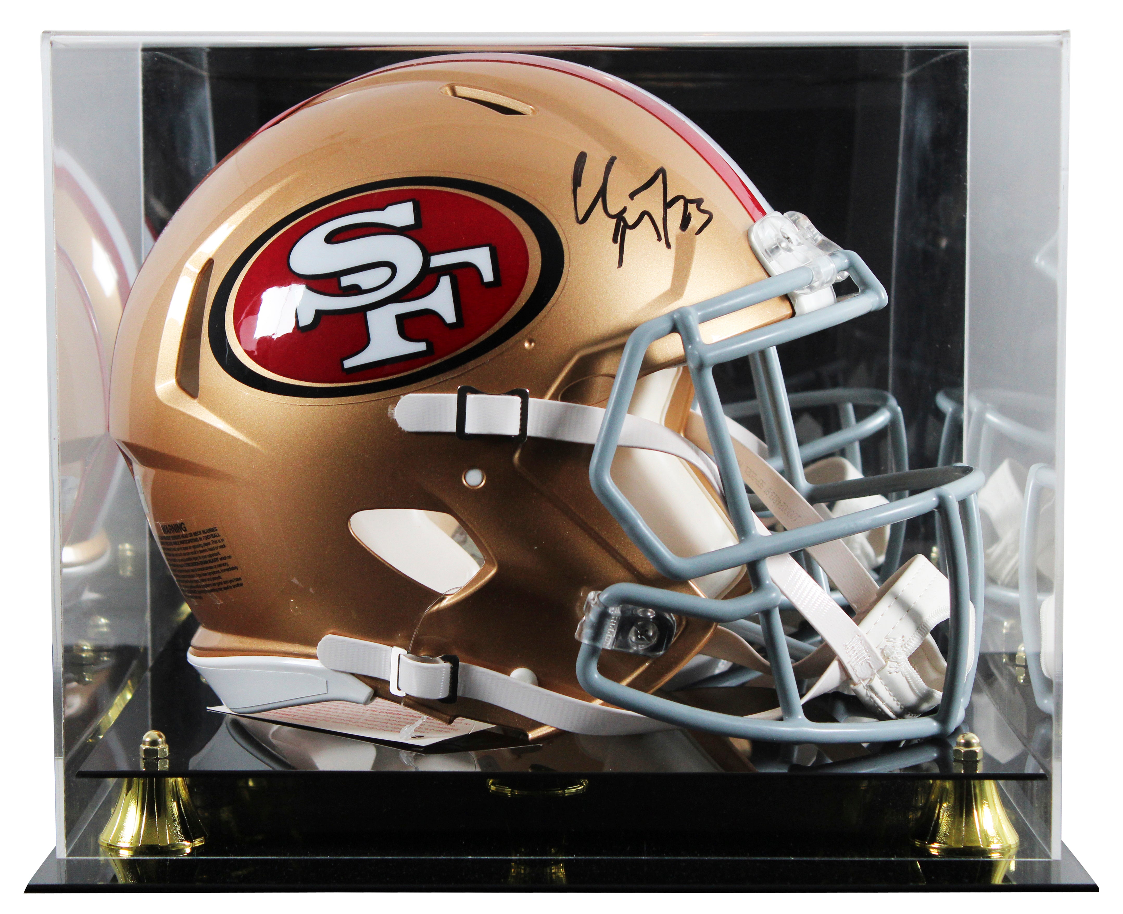 49ers Christian McCaffrey Signed Full Size Speed Proline Helmet W/ Case Fanatics
