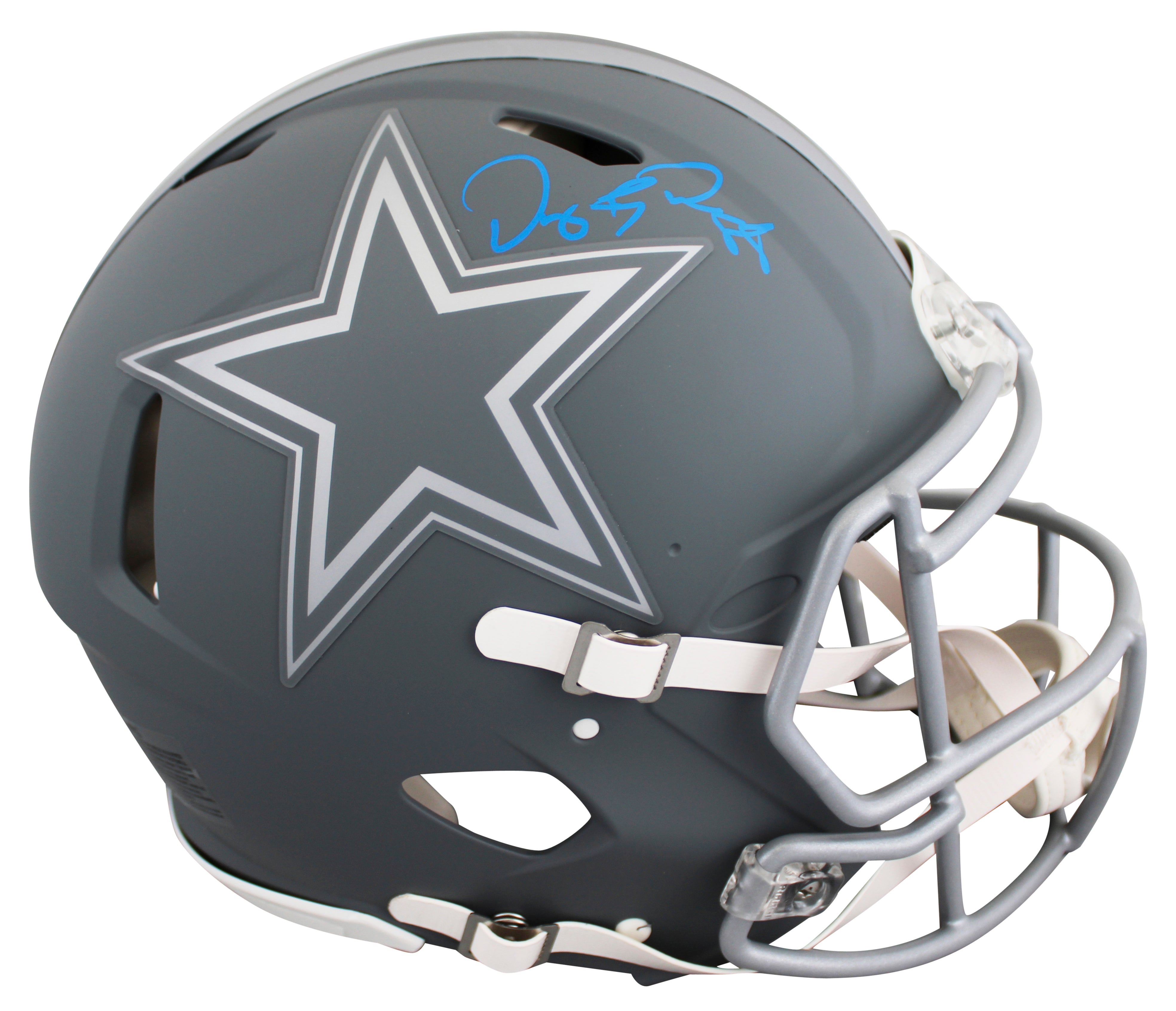 Cowboys Dez Bryant Signed Slate Full Size Speed Proline Helmet BAS Witnessed