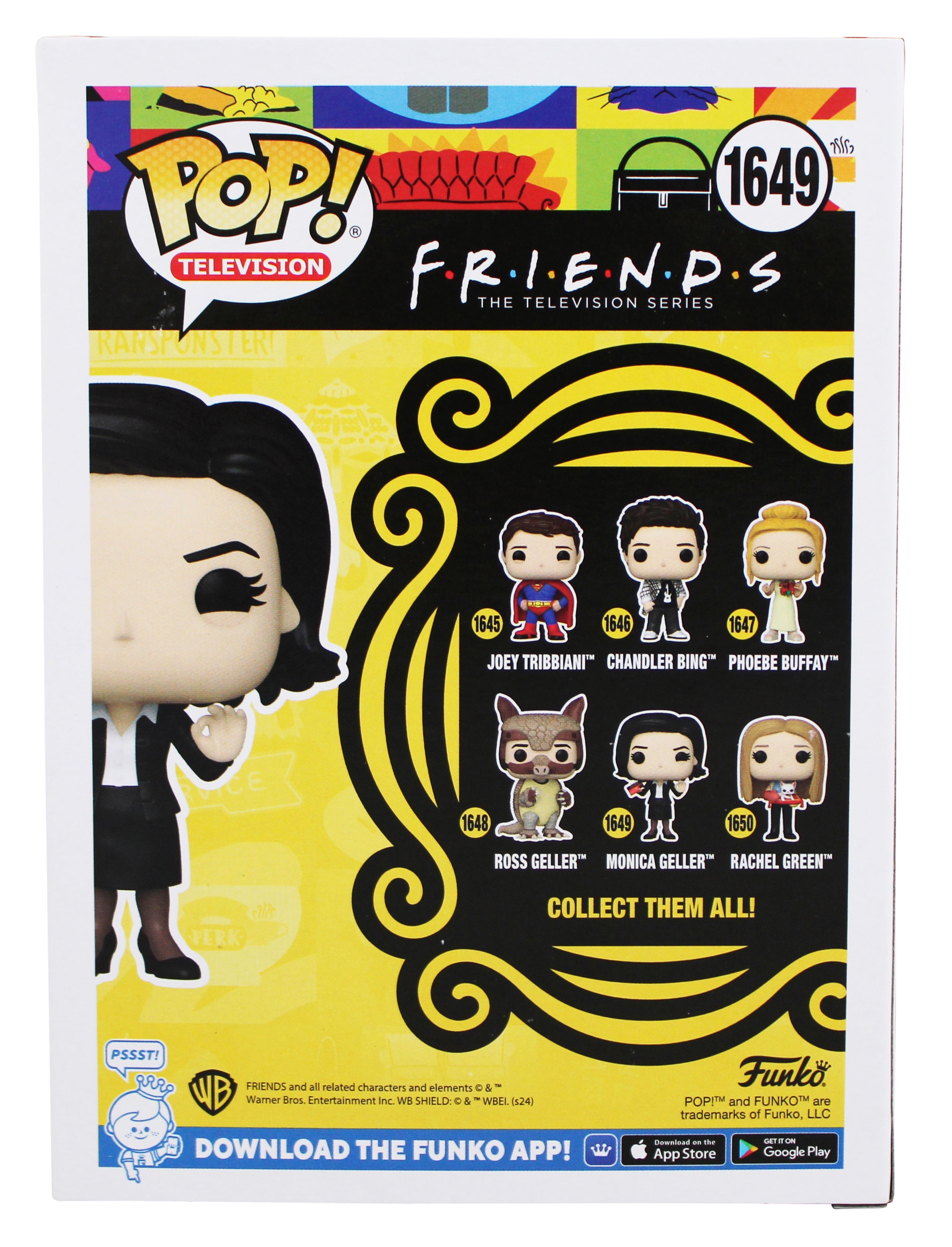 Courtney Cox Friends Signed Monica Geller #1649 Funko Pop Figure BAS #BR24603