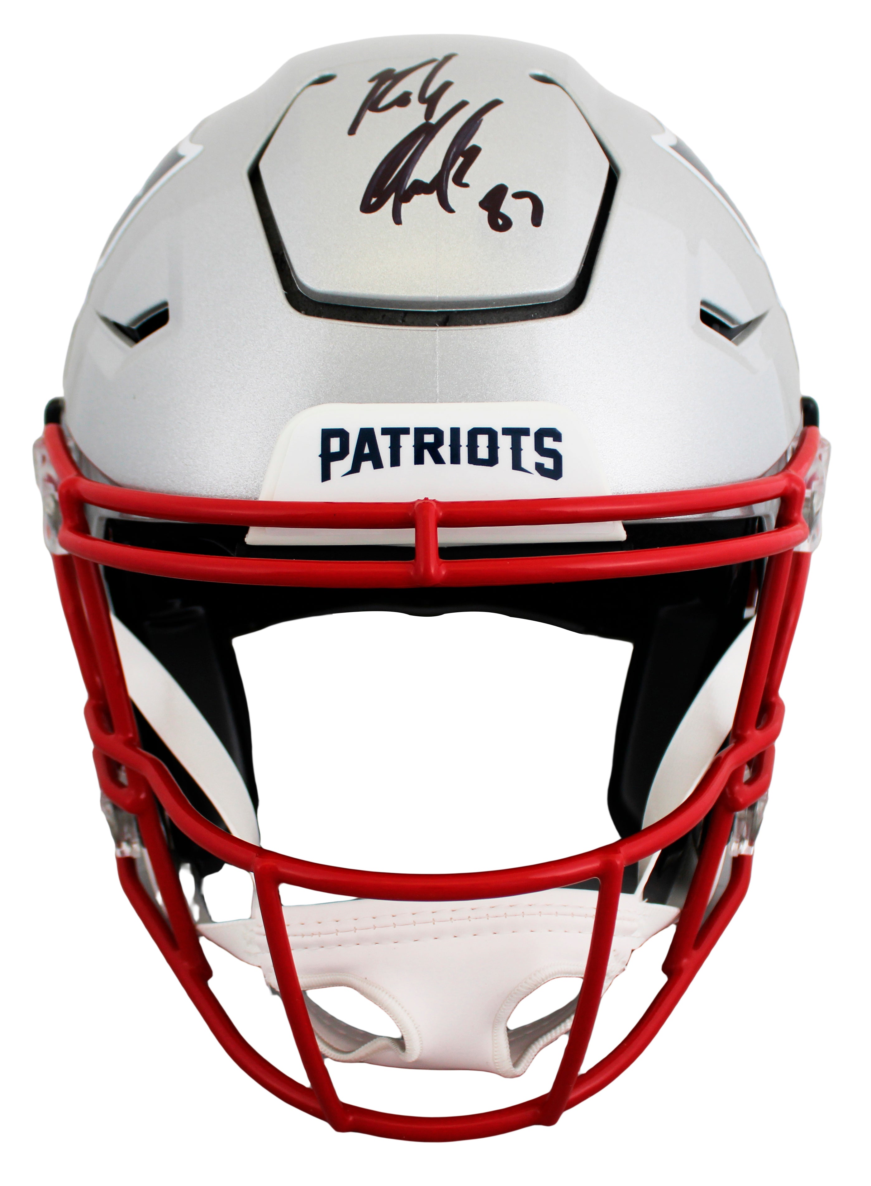 Patriots Rob Gronkowski Signed Speed Flex Full Size Helmet BAS Witnessed